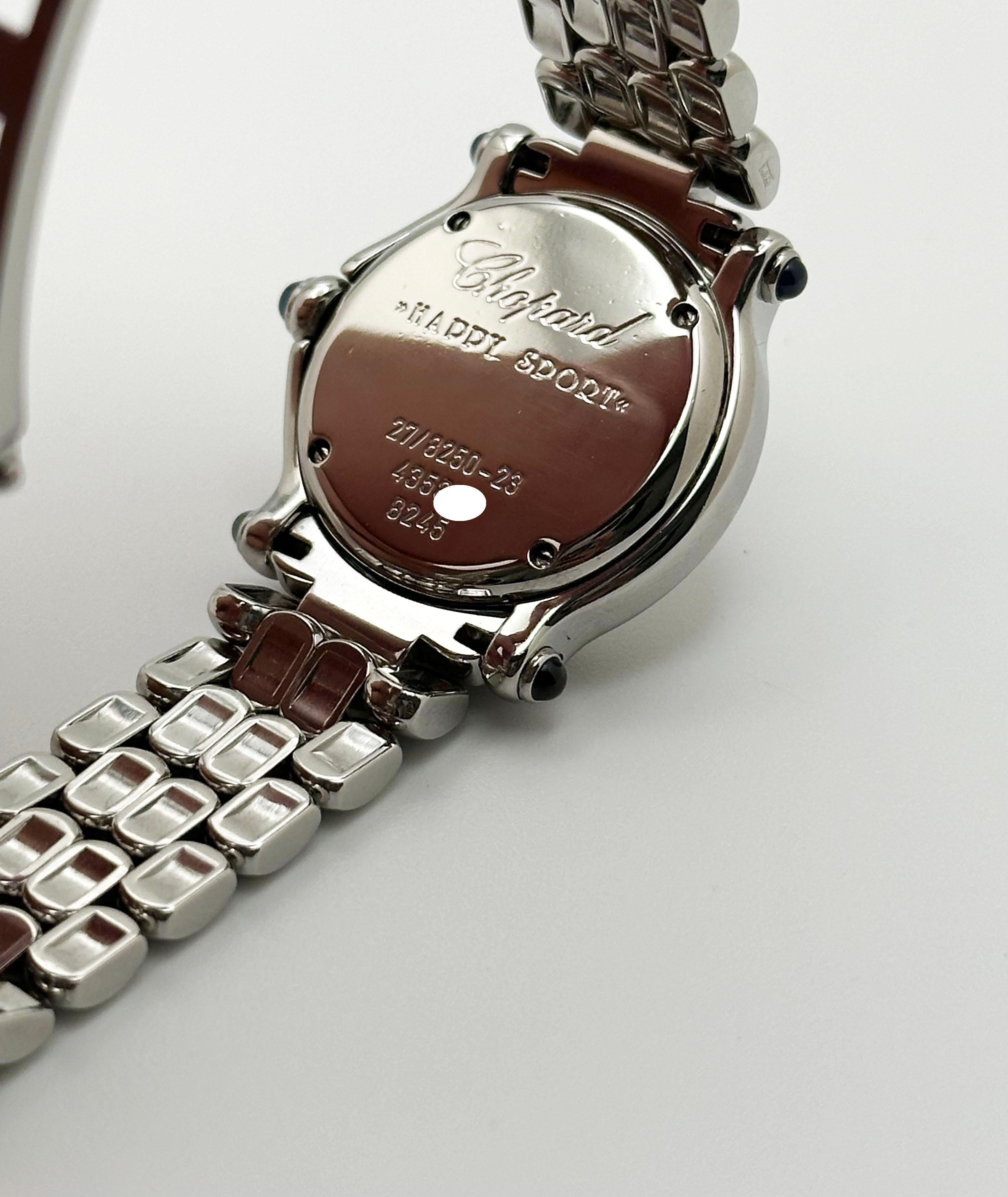 Chopard Ladies Happy Sport 27/8250-23 Diamantes flotantes Acero inoxidable 26mm 4