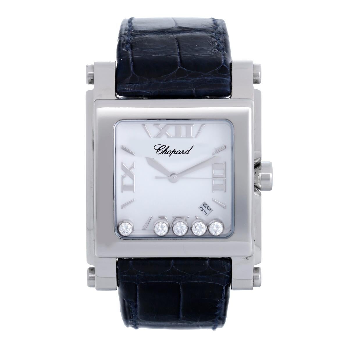 Women's Chopard Ladies Stainless Steel Happy Sport Diamond Quartz Wristwatch Ref 28/8447