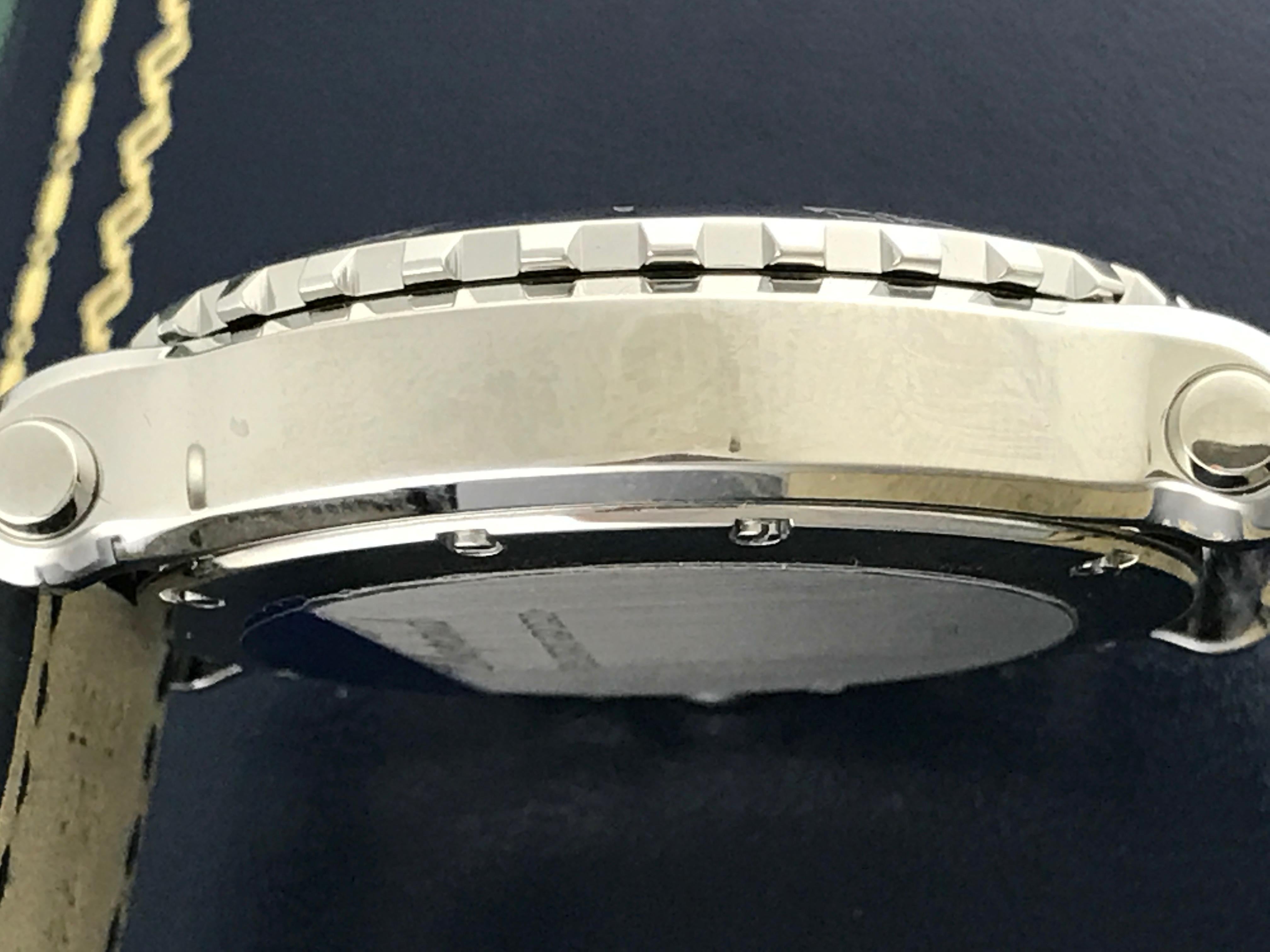 Chopard Ladies Stainless Steel Happy Sport Floating Diamonds Quartz Wristwatch In Excellent Condition In Dallas, TX