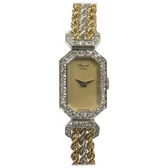 Chopard Ladies White and Yellow Gold Diamond Set Mechanical Wristwatch