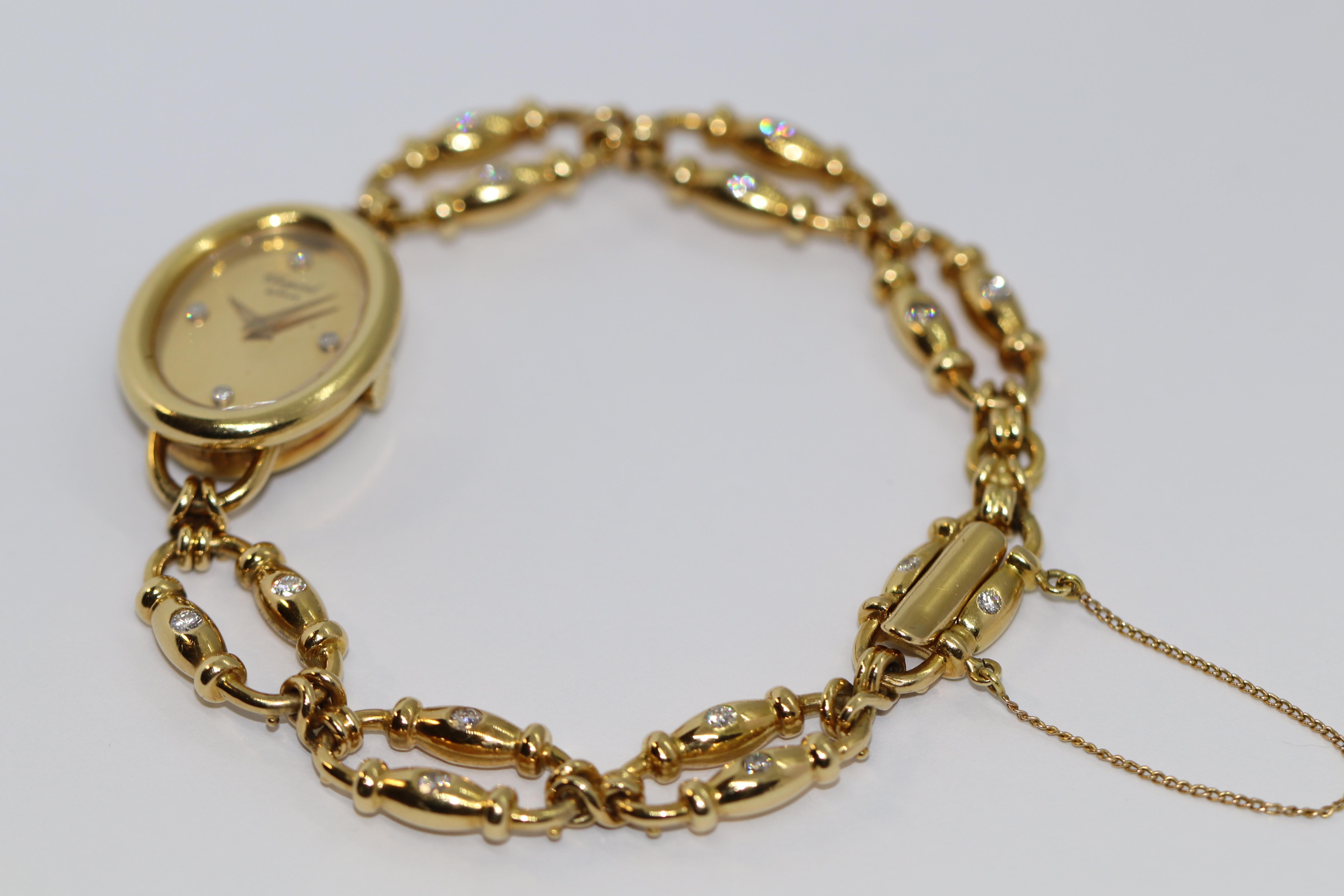 Chopard Ladies Wristwatch 18k Yellow Gold with Diamonds Ref. 5031-1 For Sale 5