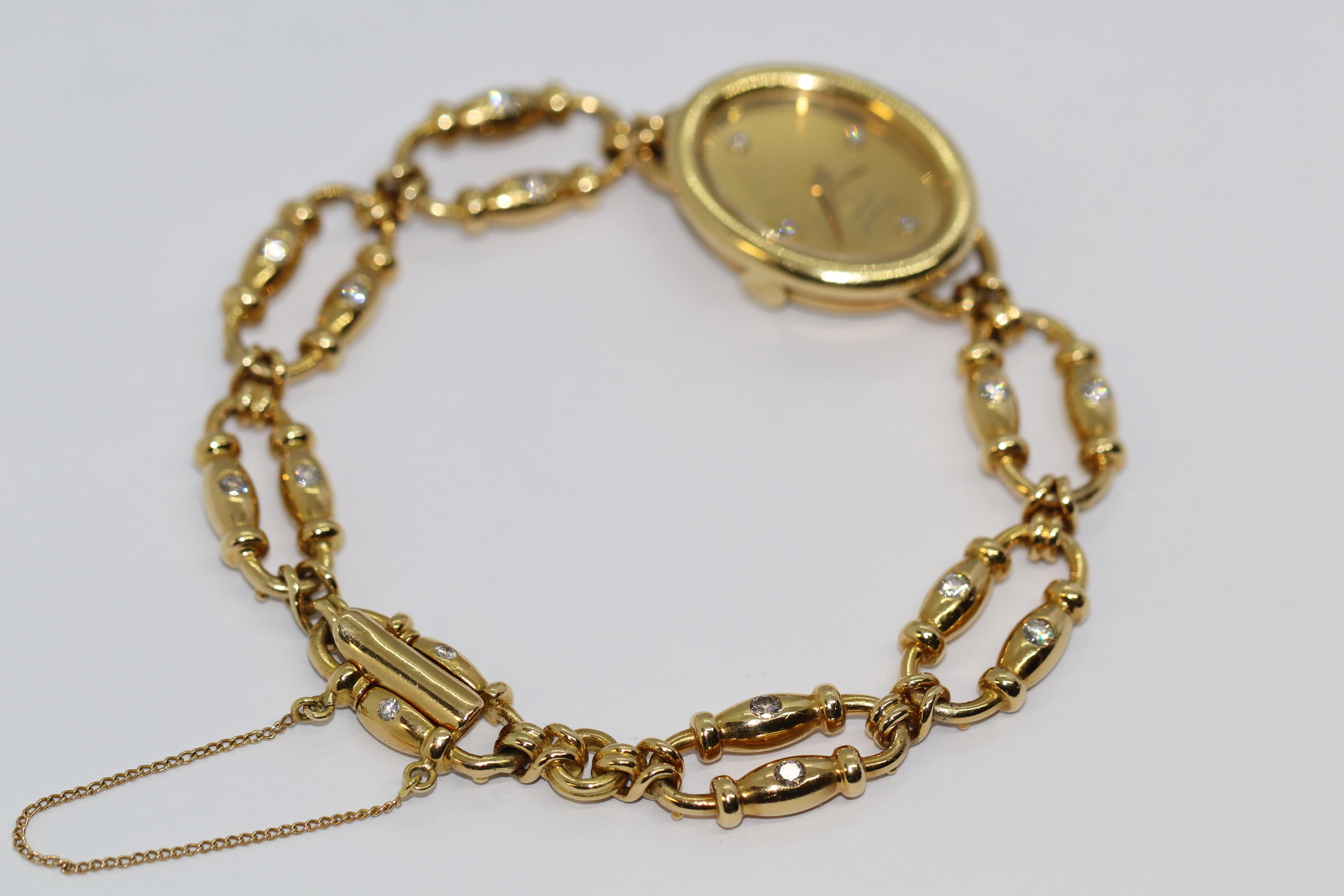 Chopard Ladies Wristwatch 18k Yellow Gold with Diamonds Ref. 5031-1 For Sale 6