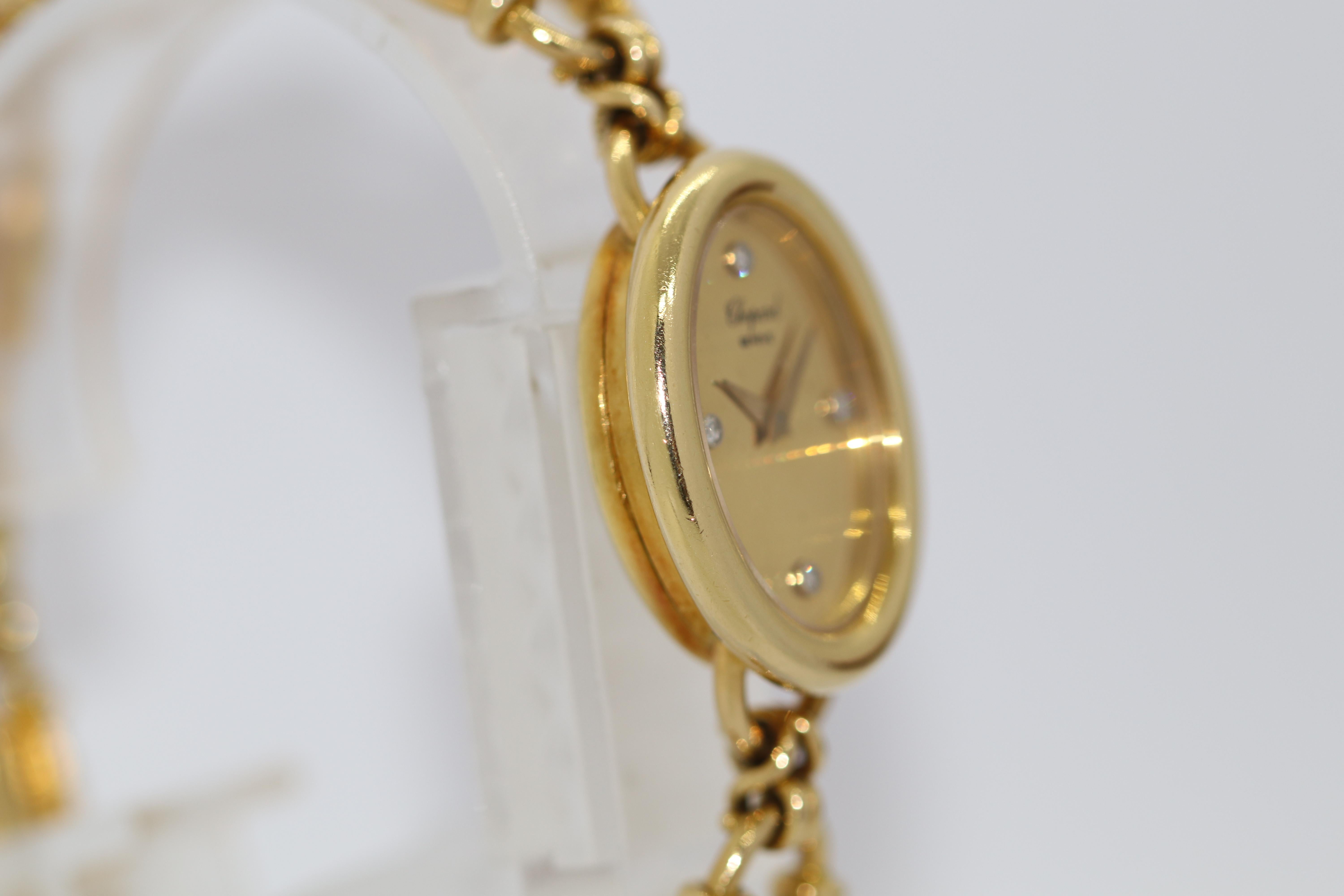 Chopard Ladies Wristwatch 18k Yellow Gold with Diamonds Ref. 5031-1 In Good Condition For Sale In Berlin, DE
