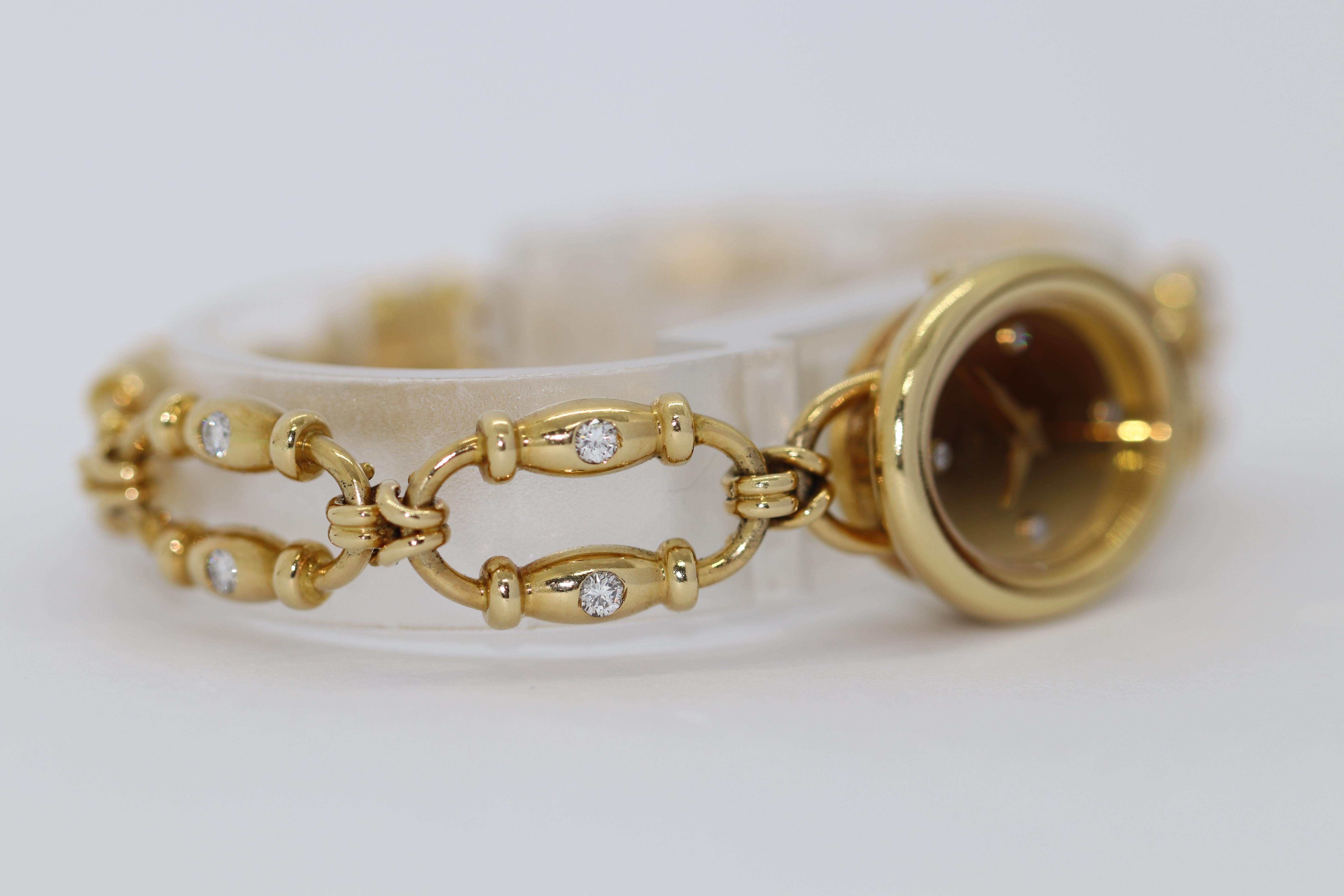 Chopard Ladies Wristwatch 18k Yellow Gold with Diamonds Ref. 5031-1 For Sale 2