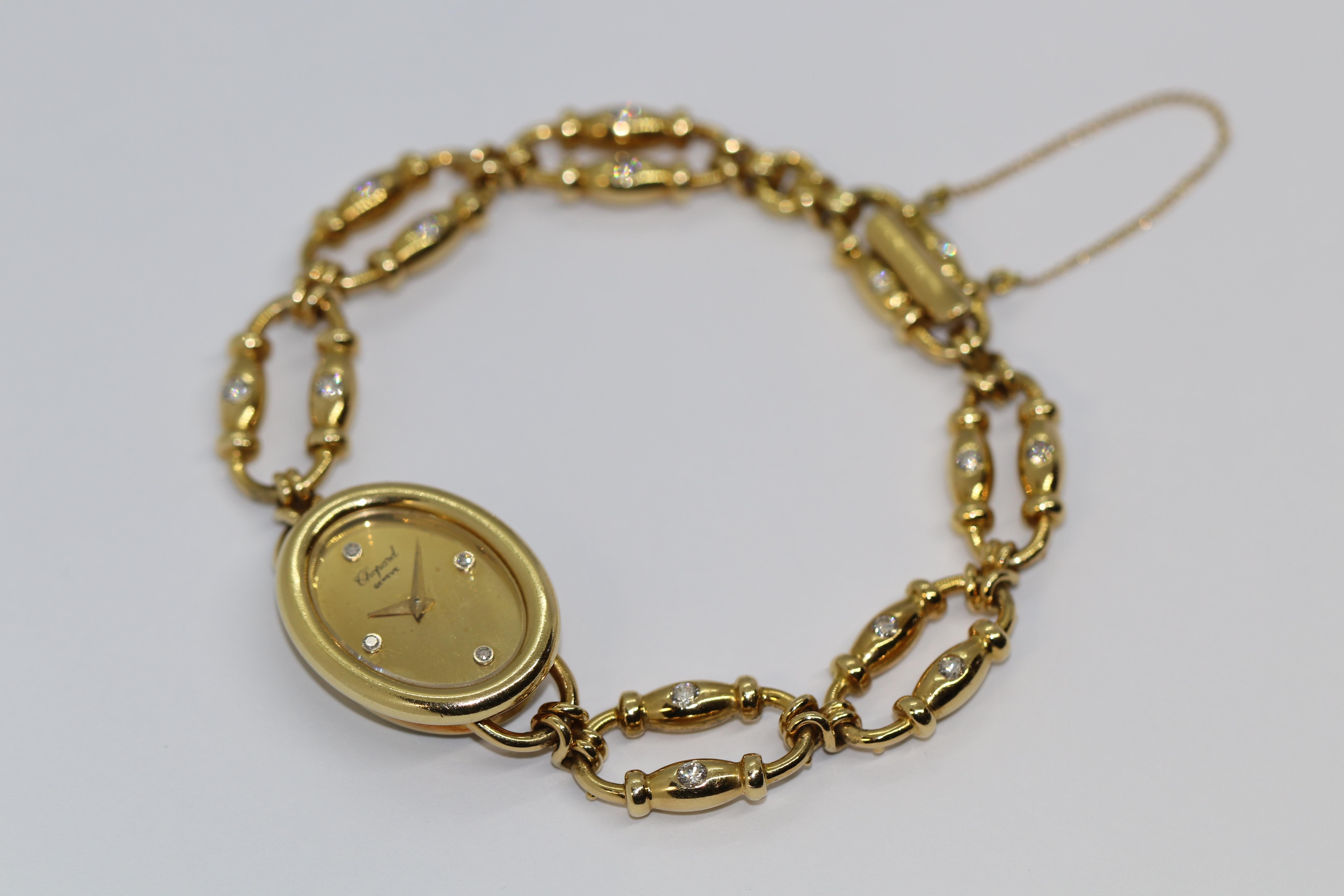 Chopard Ladies Wristwatch 18k Yellow Gold with Diamonds Ref. 5031-1 For Sale 4