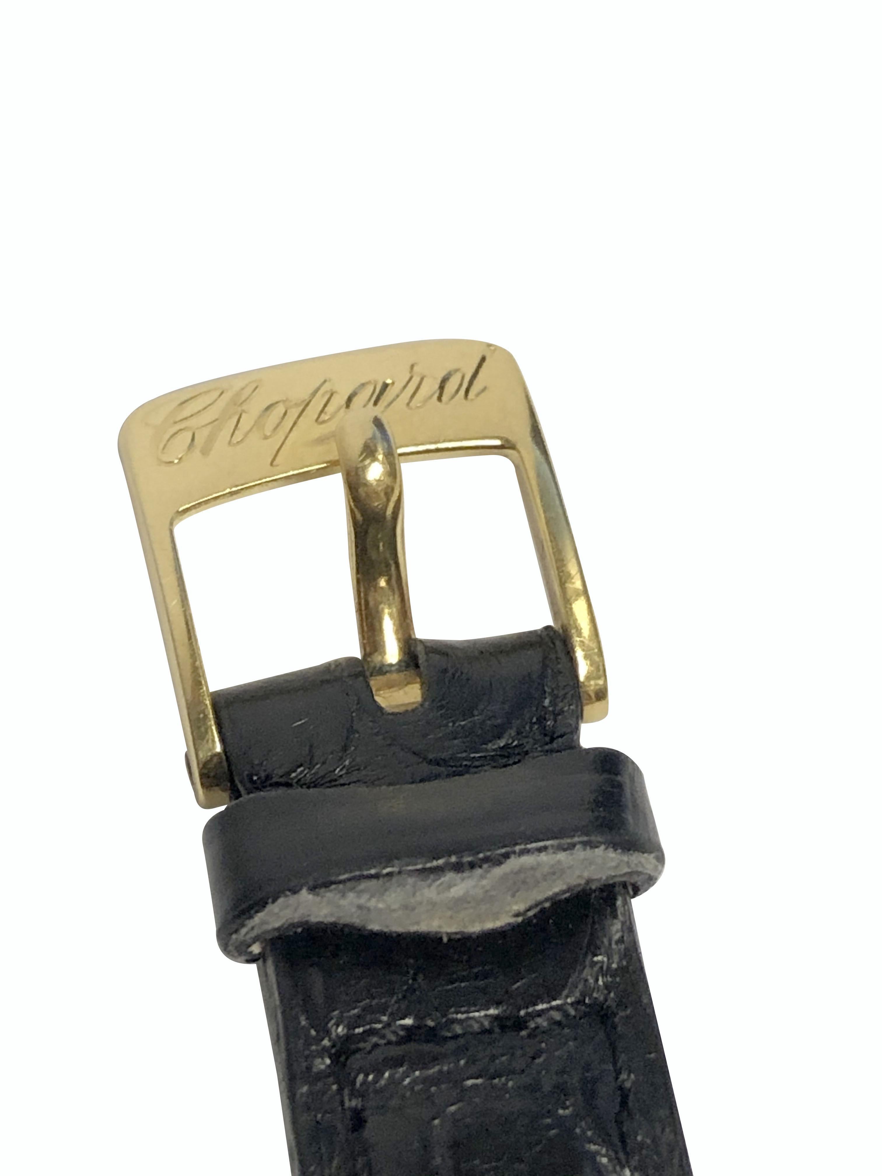 Chopard Damen Quarz-Armbanduhr aus Gelbgold und Diamanten 2