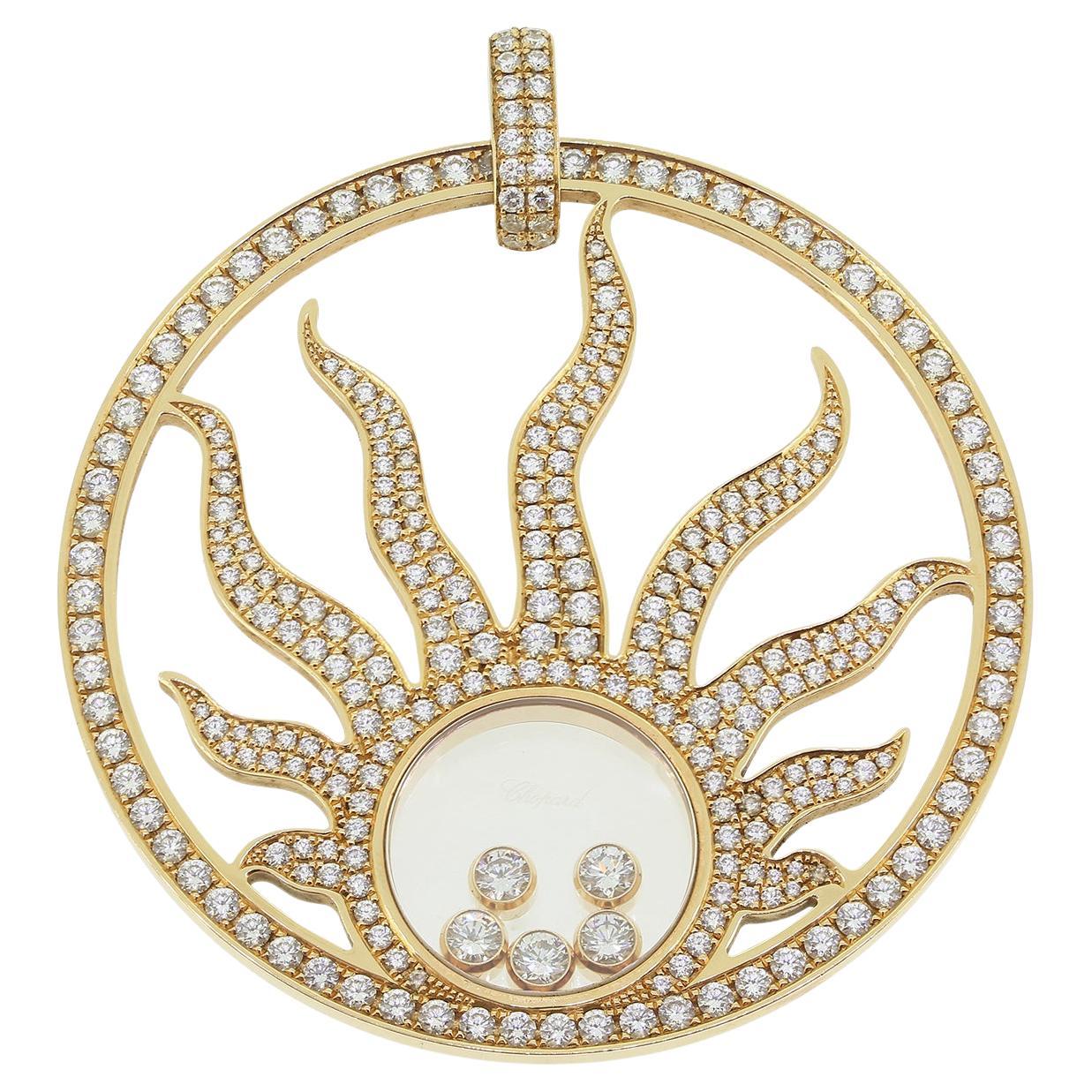 Chopard Pendentif soleil à gros diamants en vente