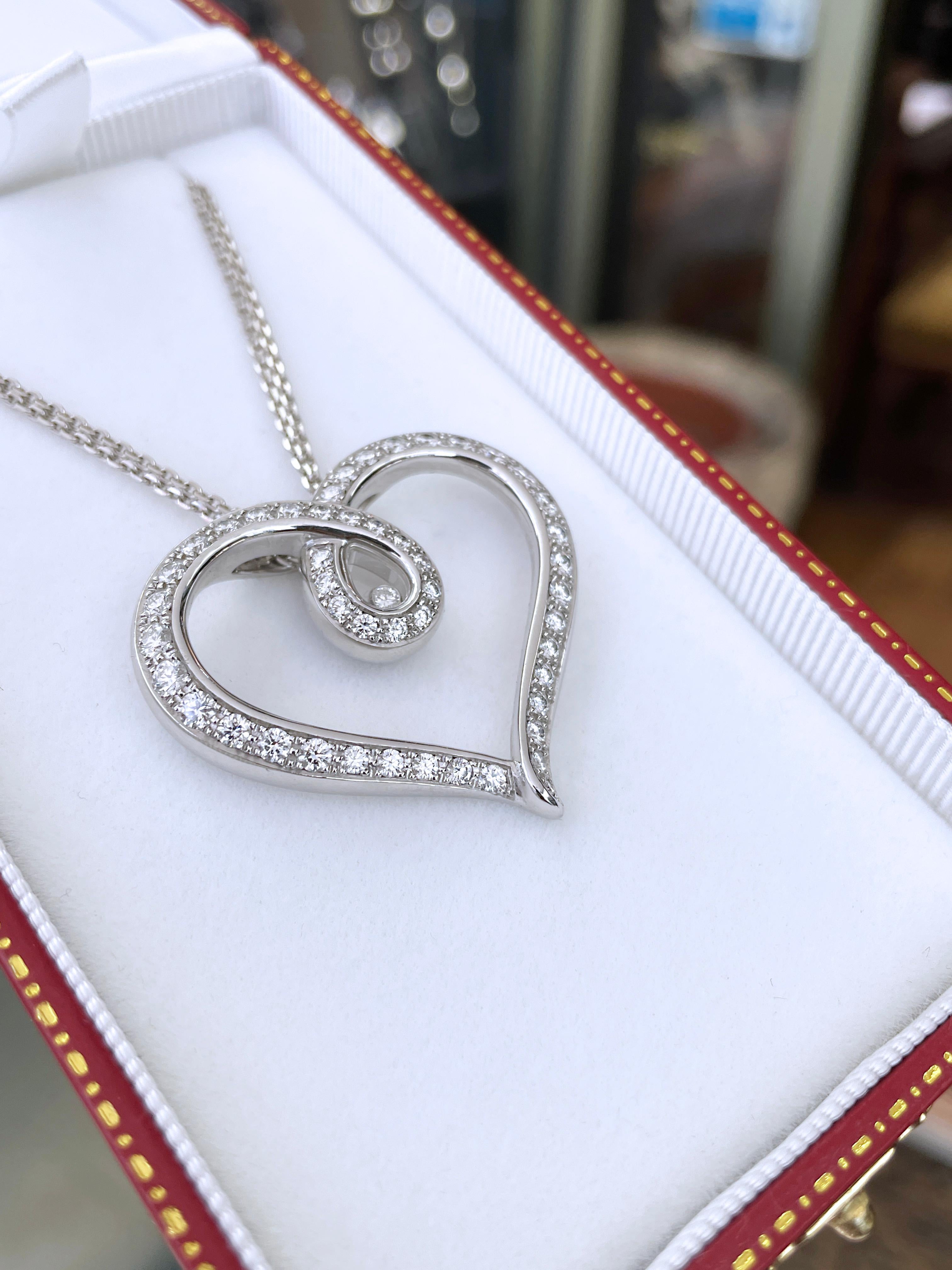 diamante heart necklace