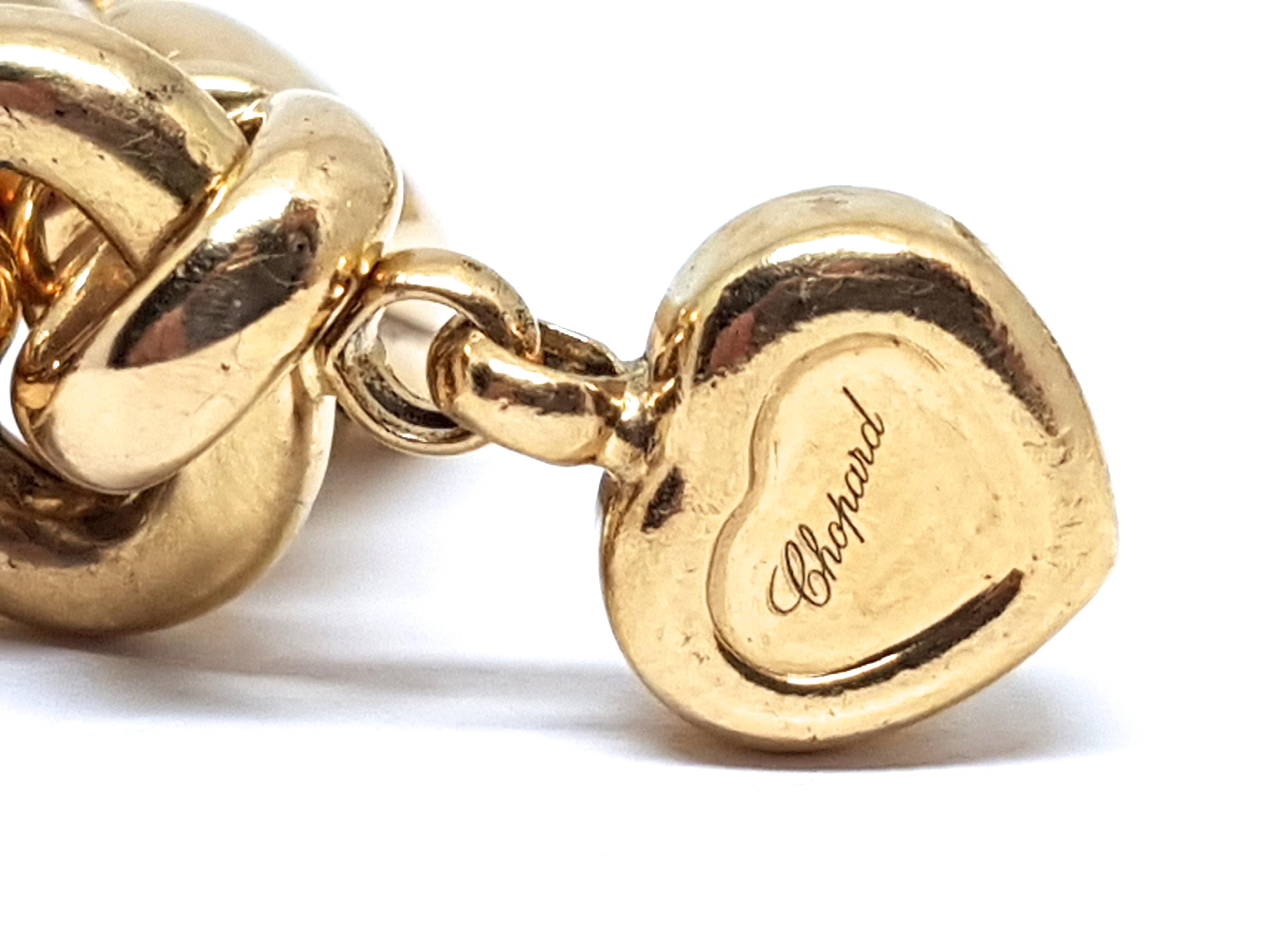 Chopard Les Chaines 18 Karat Yellow Gold Link Necklace Bracelet Set Original Box 10