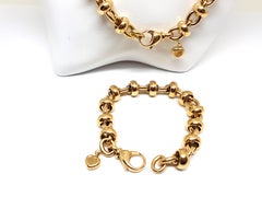 Chopard Les Chaines 18 Karat Yellow Gold Link Necklace Bracelet Set Original Box
