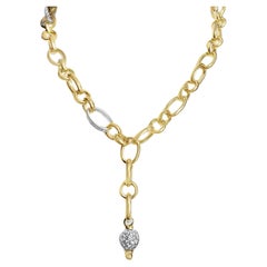 Chopard Les Chaines 18k Gold Diamond Link Necklace, Circa 1980s