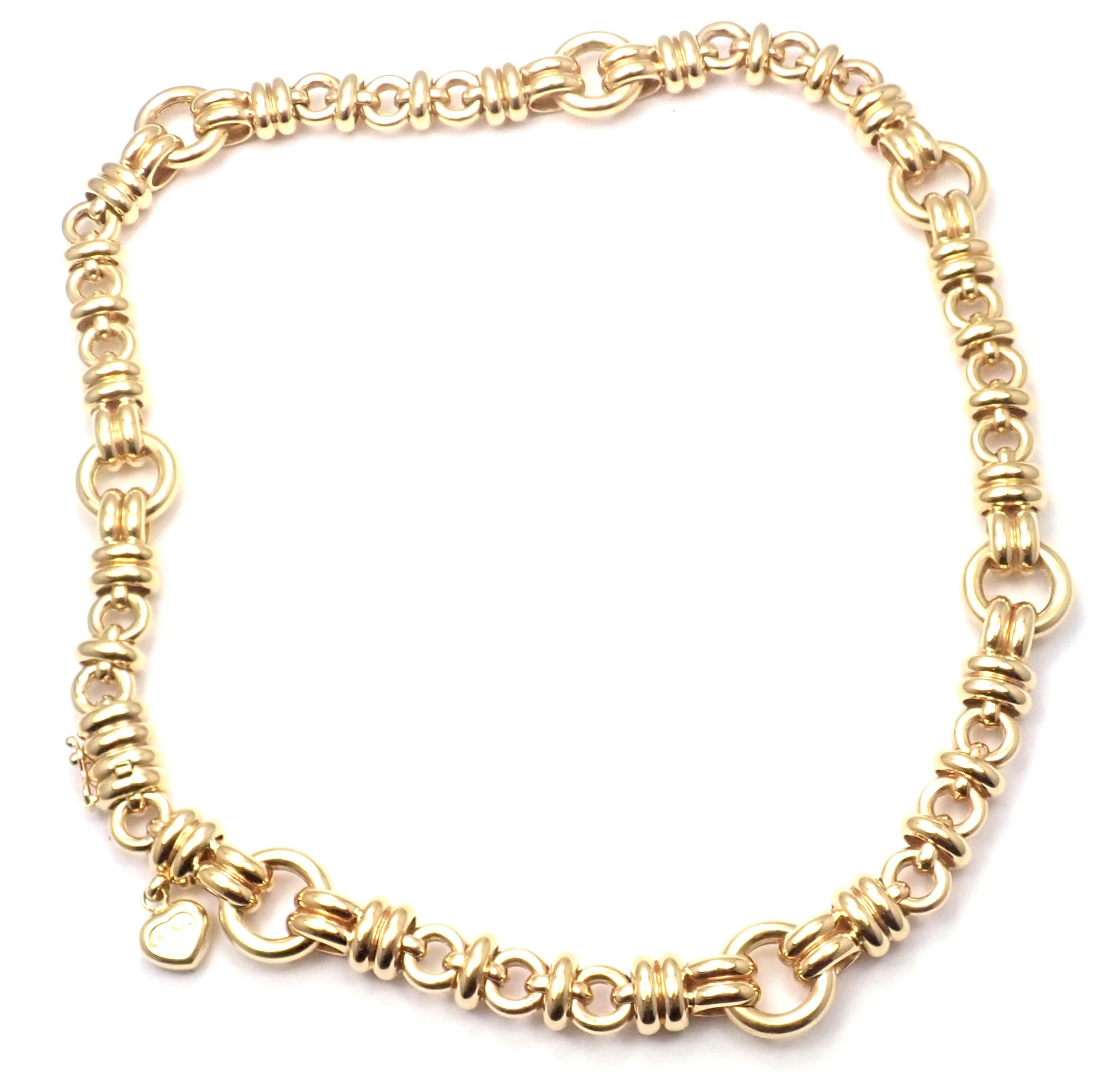 18k Yellow Gold Les Chaines Link Necklace by Chopard. 
Details: 
Length:  16.75