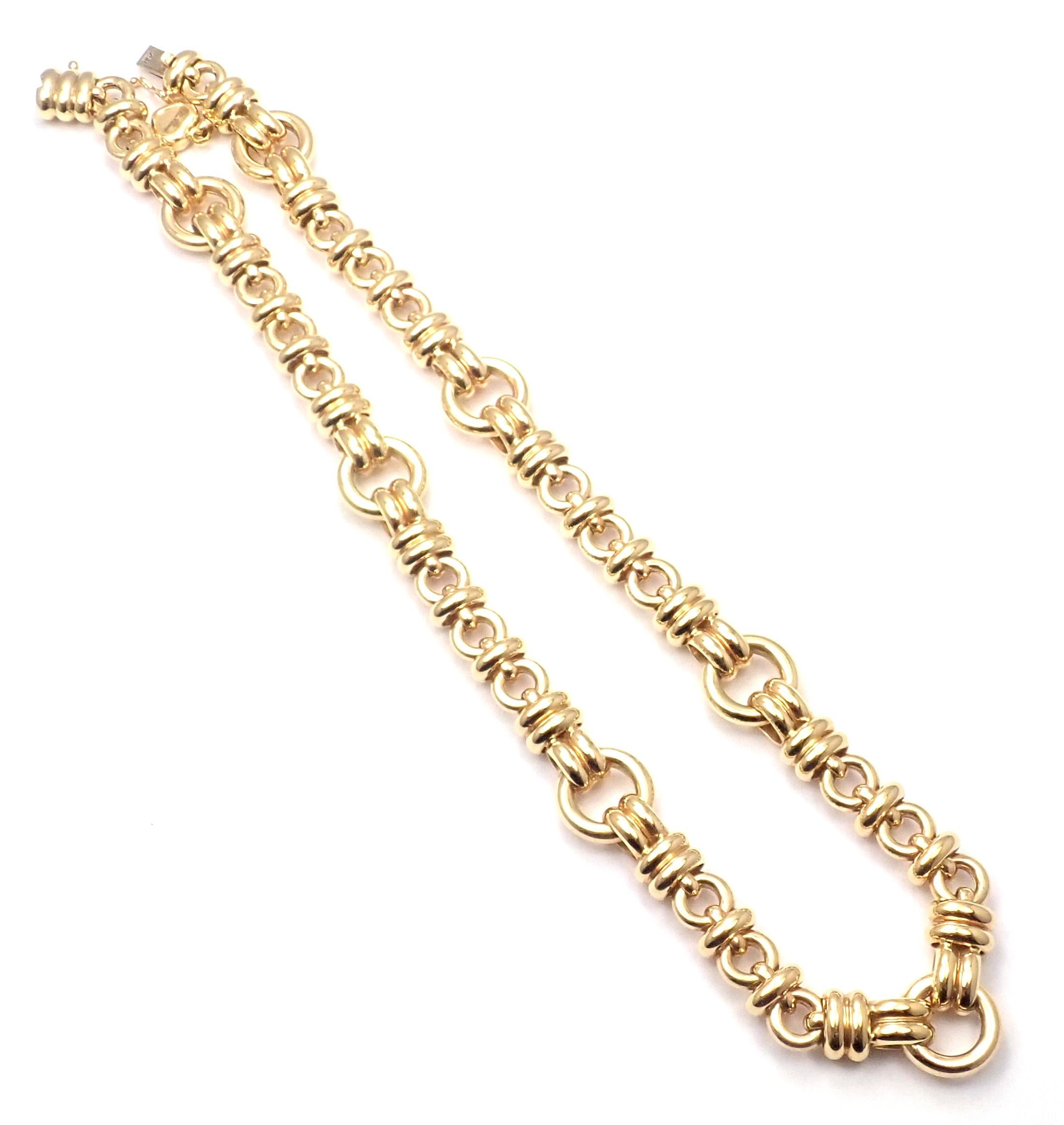 Chopard Les Chaines Yellow Gold Link Necklace For Sale 1