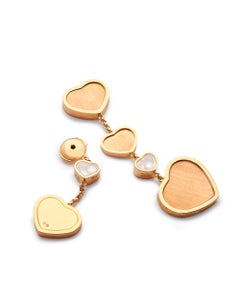 Boucles d'oreilles pendantes Chopard « Happy Diamonds » en or rose « Golden Hearts » édition limitée 007