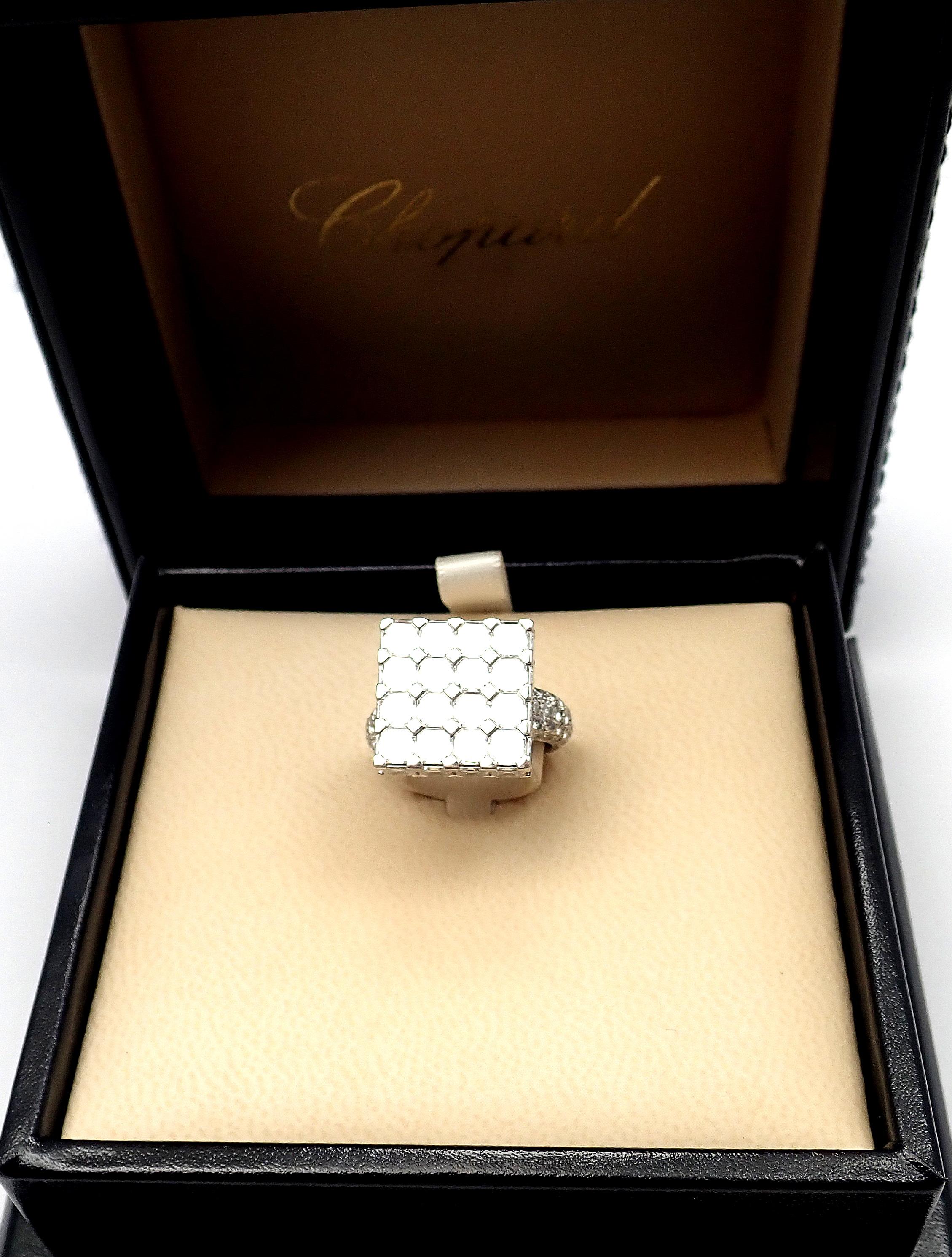 Chopard Limited Edition Super Ice Cube 15 Carat Diamond Rotating White Gold Ring 2