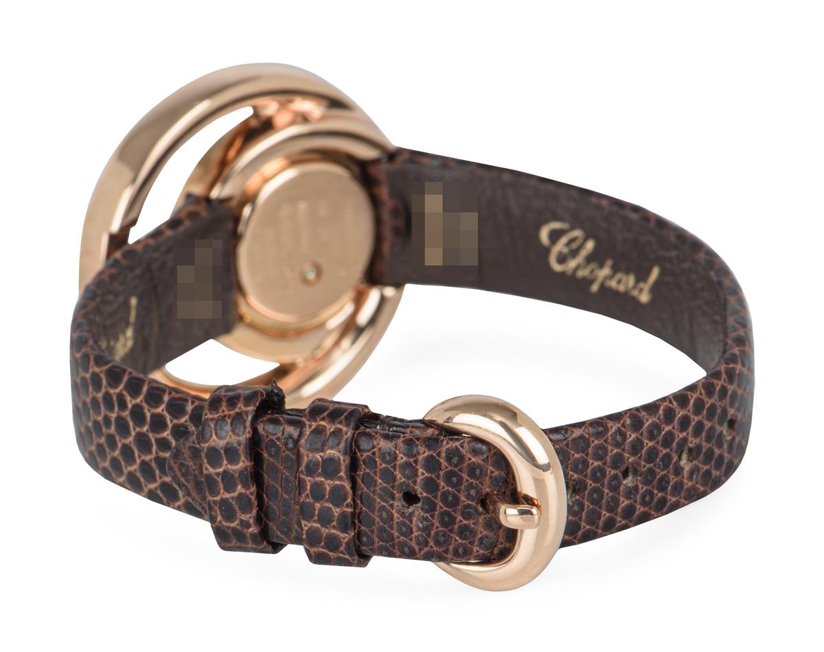 Women's Chopard Looping Rose Gold Diamond Bezel Watch 139198-5001