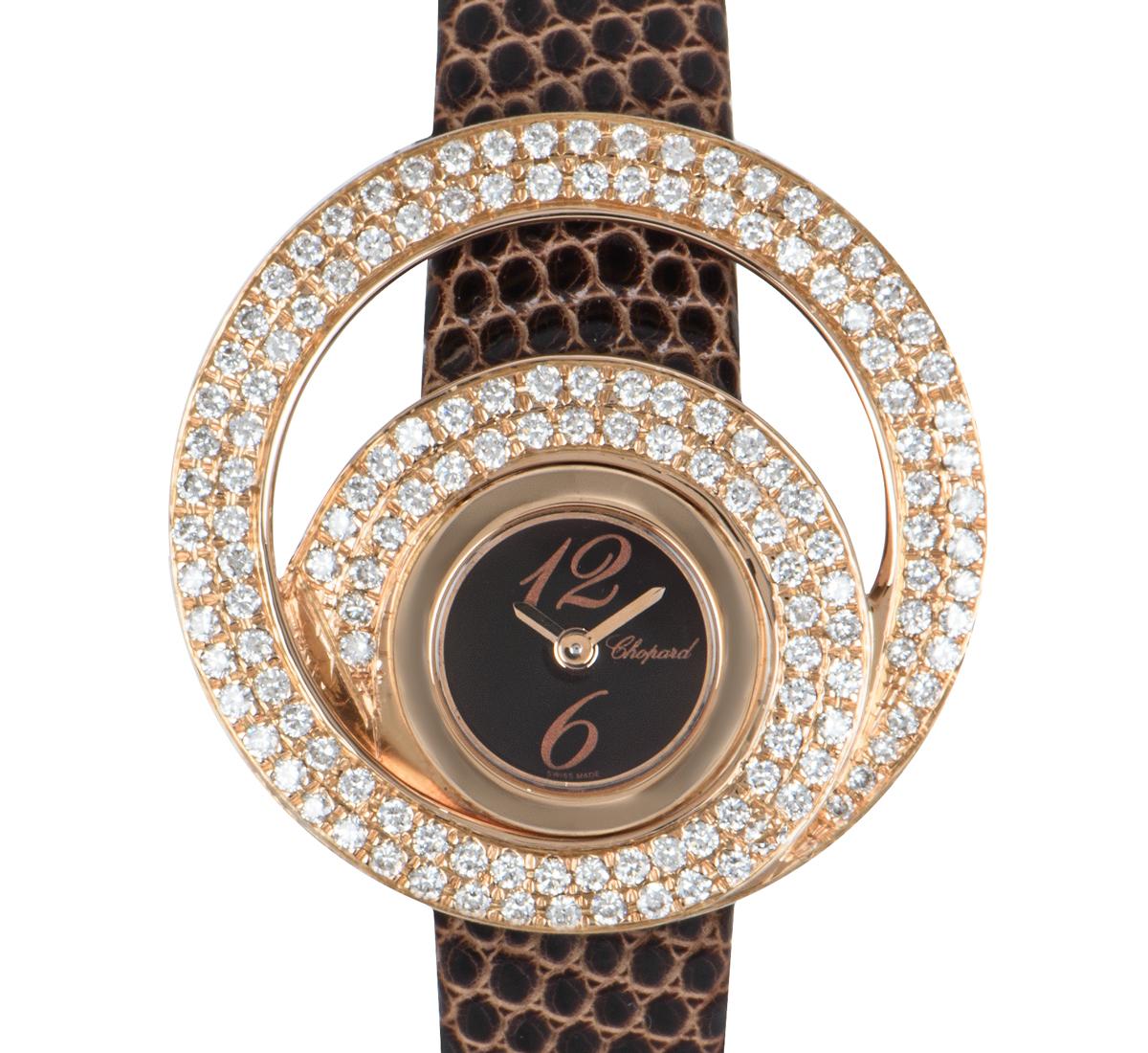 Chopard Looping Rose Gold Diamond Bezel Watch 139198-5001 1