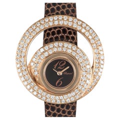 Chopard Looping Rose Gold Diamond Bezel Watch 139198-5001