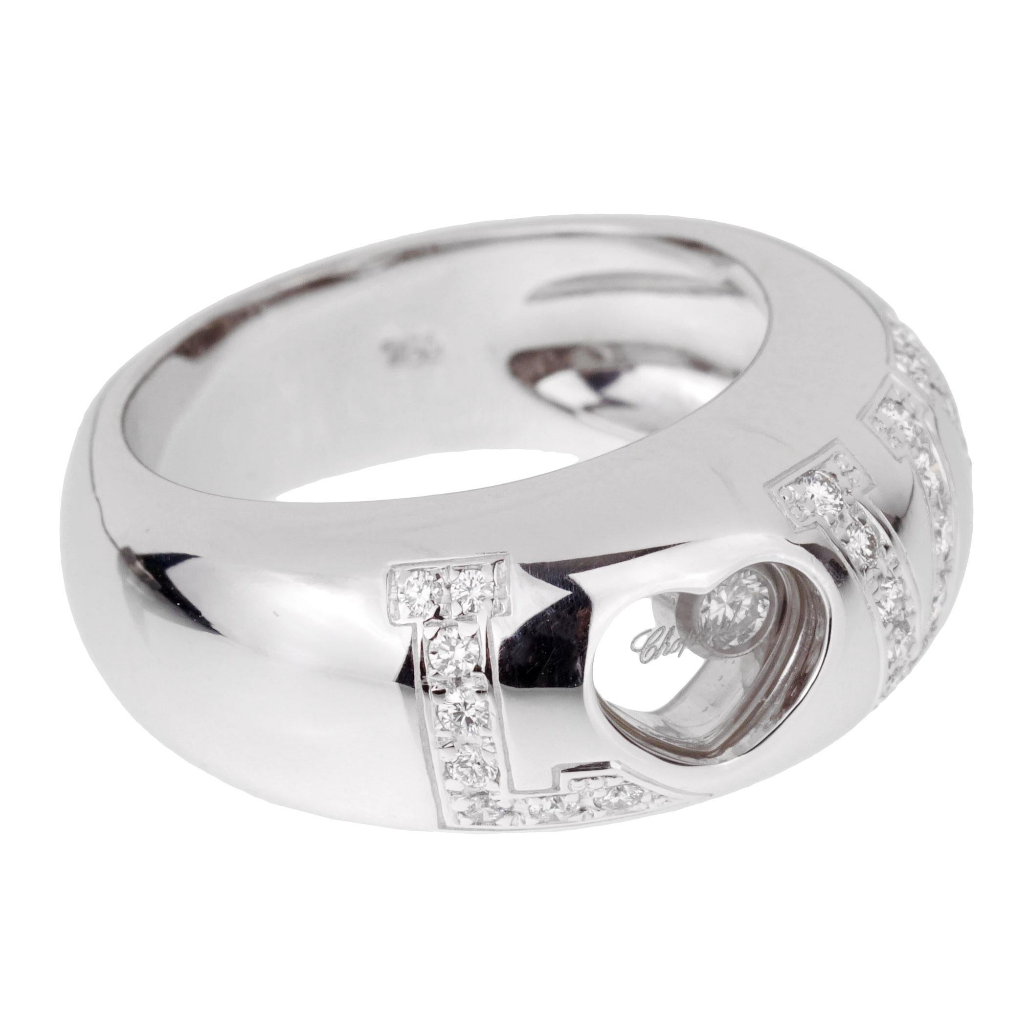 Chopard Love Happy Diamond Weißgold-Ring (Rundschliff) im Angebot