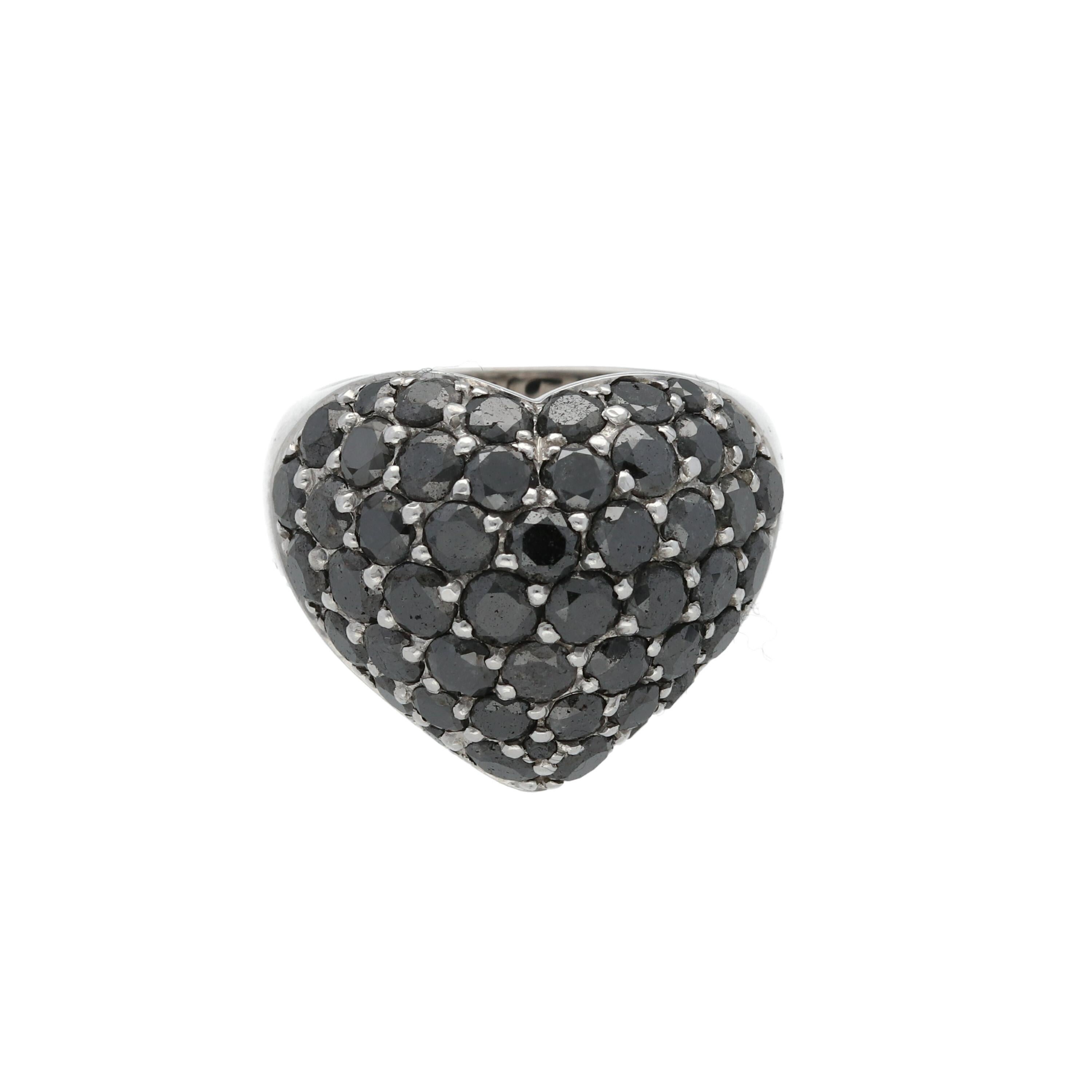 black heart shaped ring