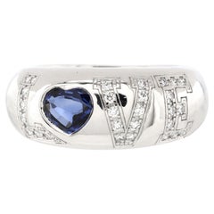 Chopard Love Ring 18K White Gold with Blue Sapphire and Diamonds