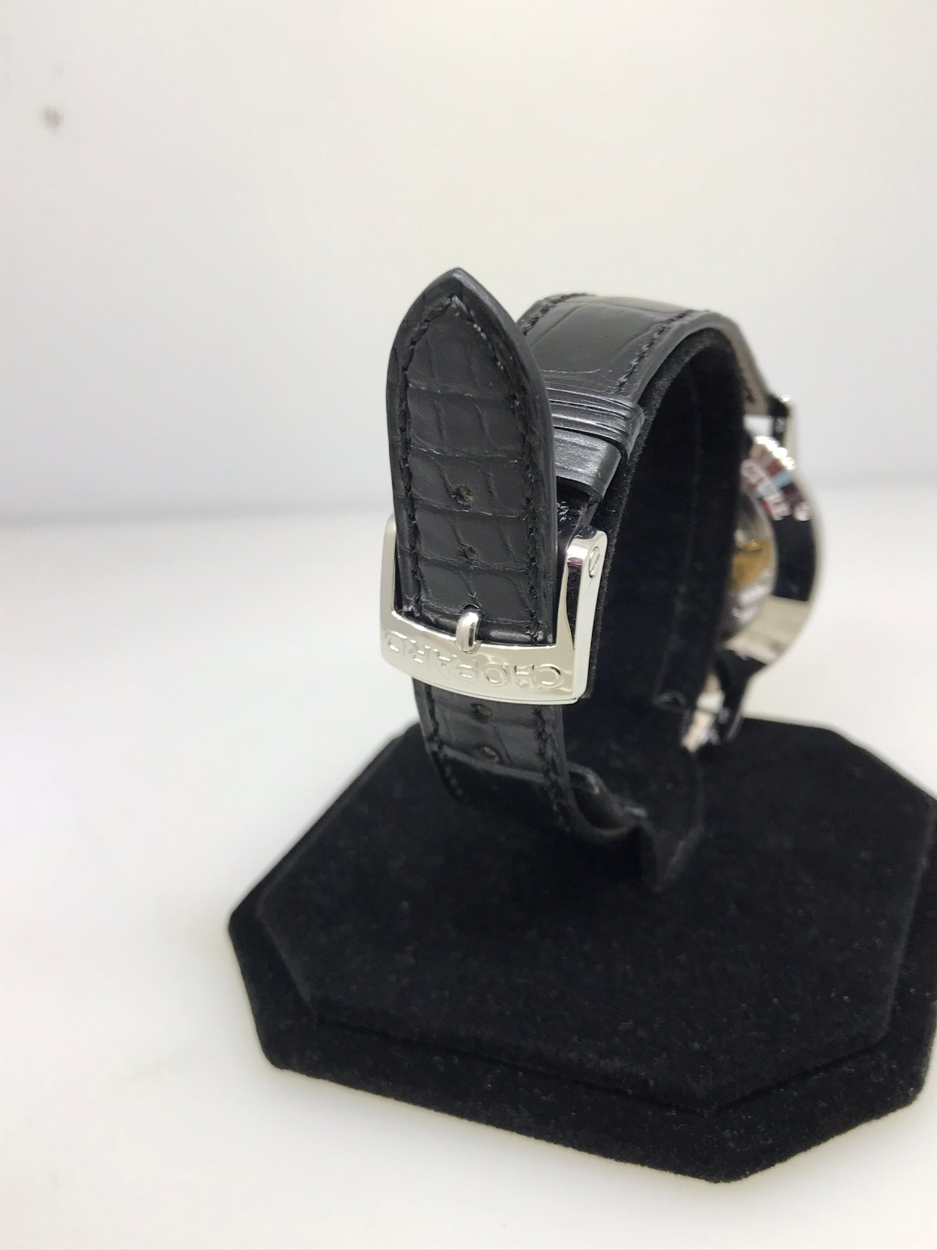 Chopard L.U.C. Classic Twin Automatic Black Dial Men's Watch 16/1880 For Sale 4