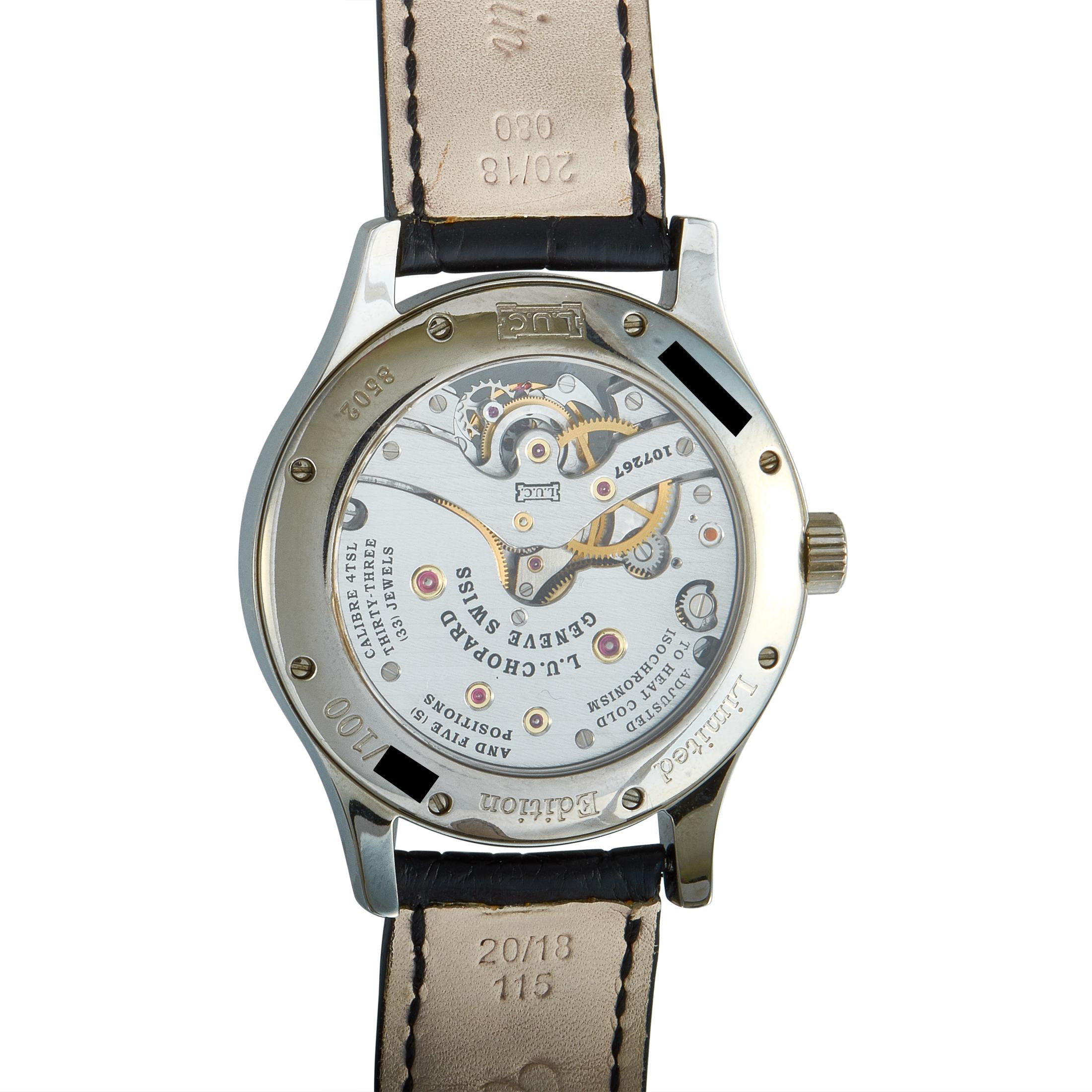 Chopard L.U.C Tourbillon SL Watch 168502-3001 In Excellent Condition In Southampton, PA