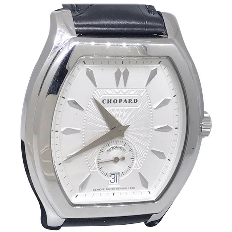 Chopard L.U.C White Gold Tonneau Shape Silver Dial Automatic Men’s Watch 16/2267 For Sale