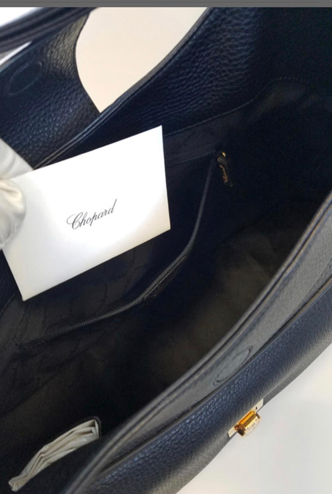 Chopard Madrid Black Calfskin Leather Handbag, Brand New In New Condition In New York, NY