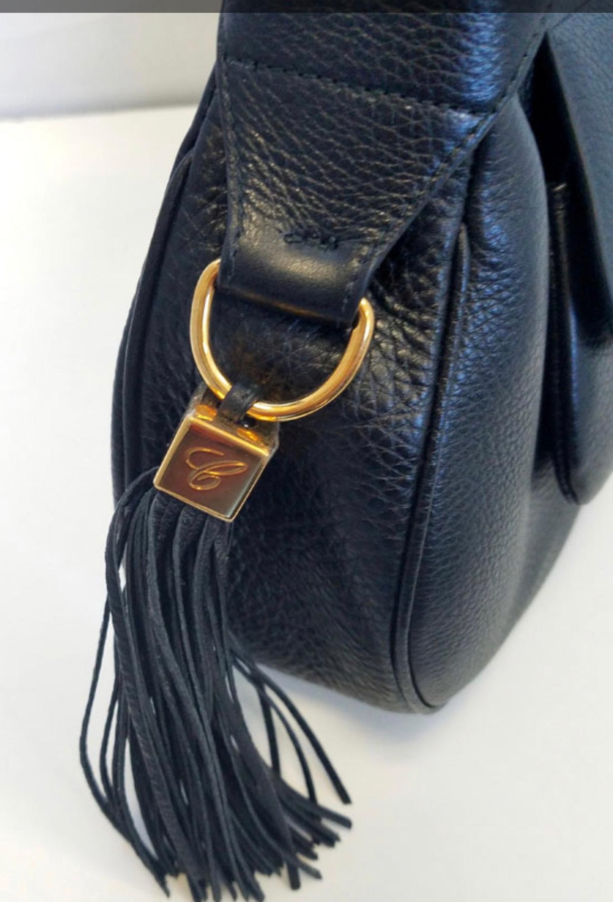 Chopard Madrid Black Calfskin Leather Handbag, Brand New 1