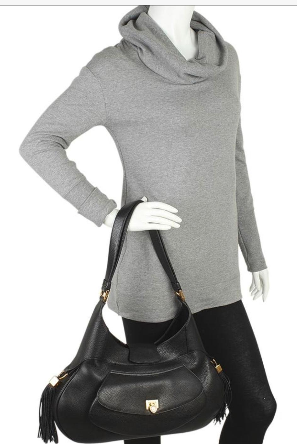 Chopard Madrid Black Calfskin Leather Handbag, Brand New 2