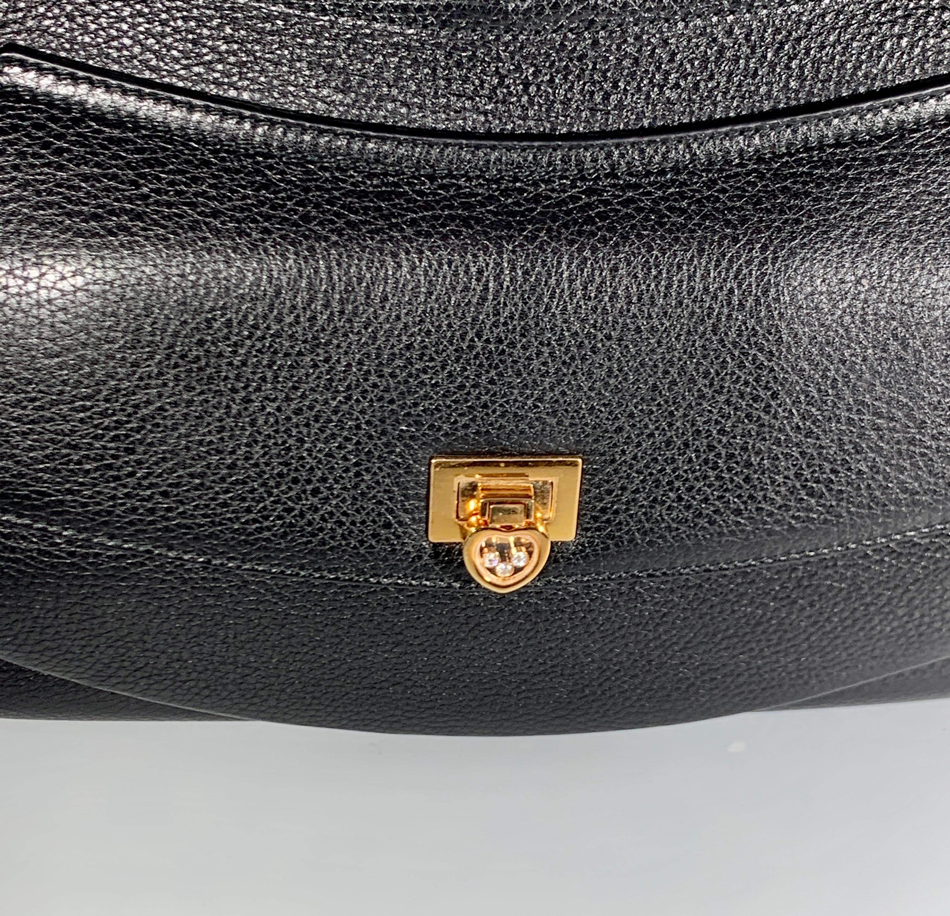 Chopard Madrid Black Calfskin Leather Handbag, Brand New 3