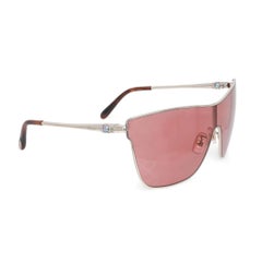 Chopard Metall glänzende helle Goldrahmen orange verspiegelte Linse Sonnenbrille 95221-0406