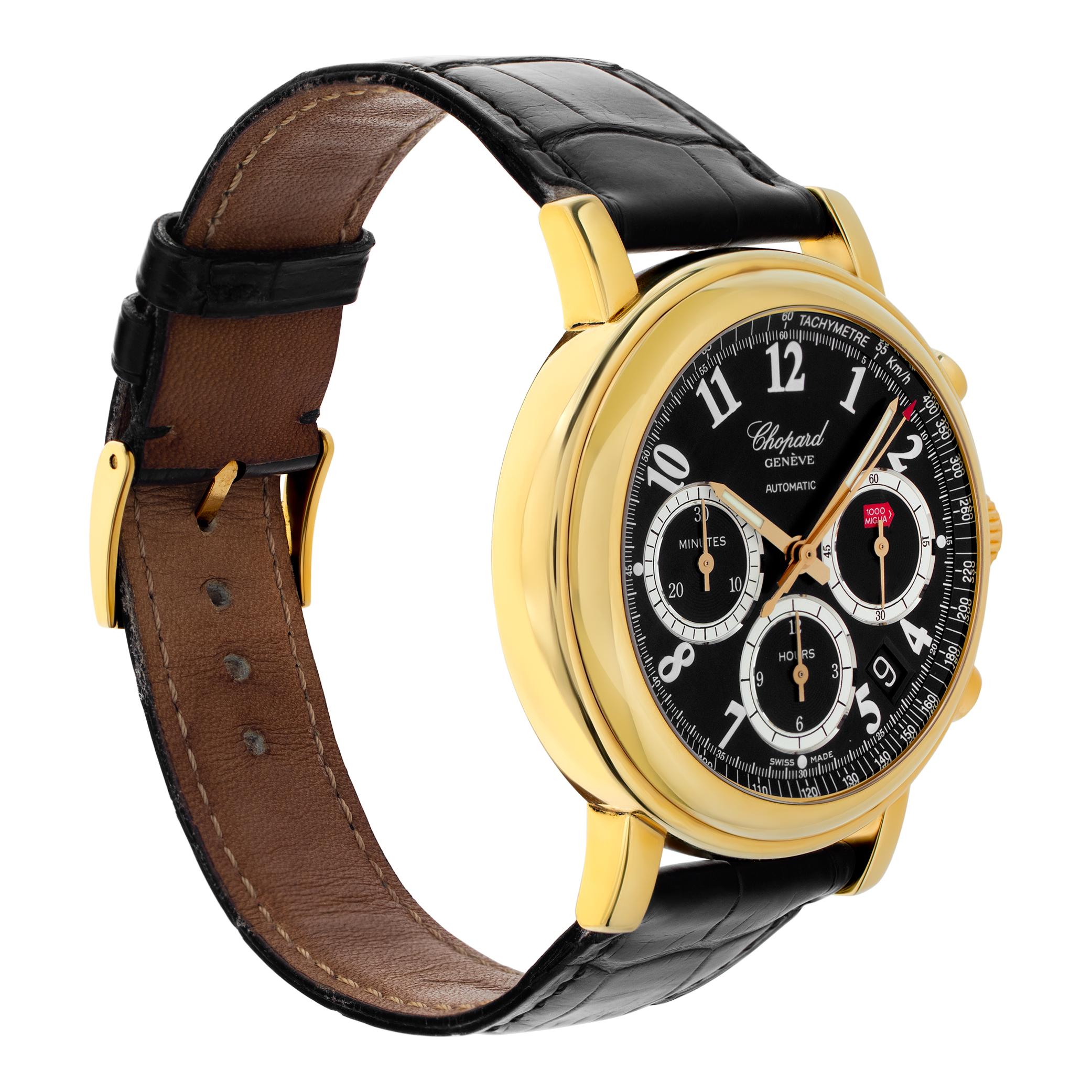 Chopard Mille Miglia 18k Gelbgold Automatik-Armbanduhr Ref 161250 0001 im Zustand „Hervorragend“ in Surfside, FL
