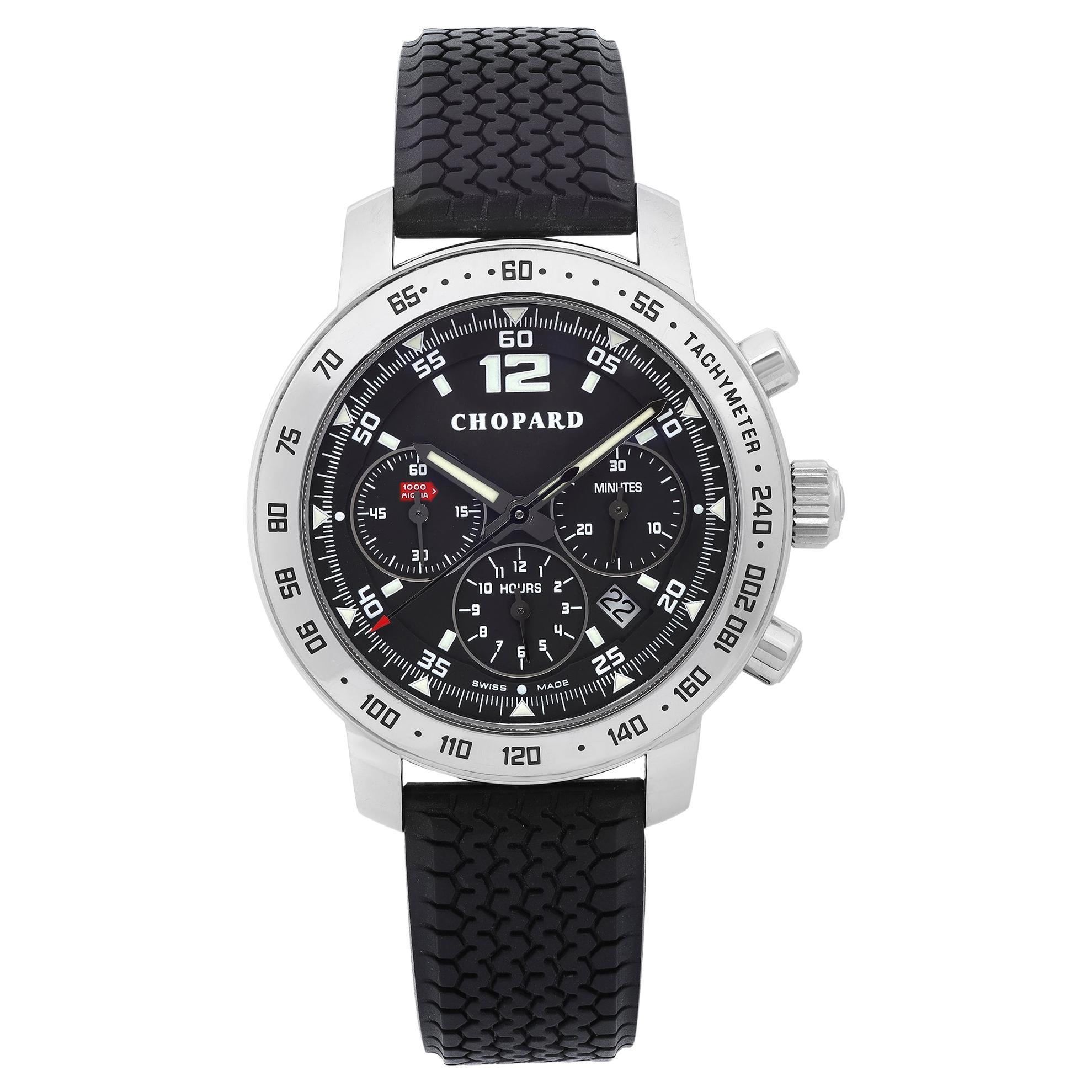 Chopard Mille Miglia Steel Black Dial Automatic Unisex Watch 16/8933 For  Sale at 1stDibs