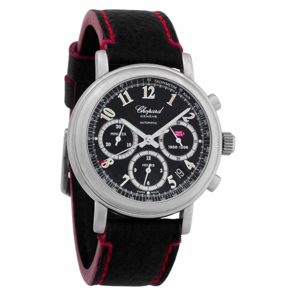 Chopard Mille Miglia 8331 Stainless Steel Black Dial Automatic Watch In Excellent Condition For Sale In Miami, FL