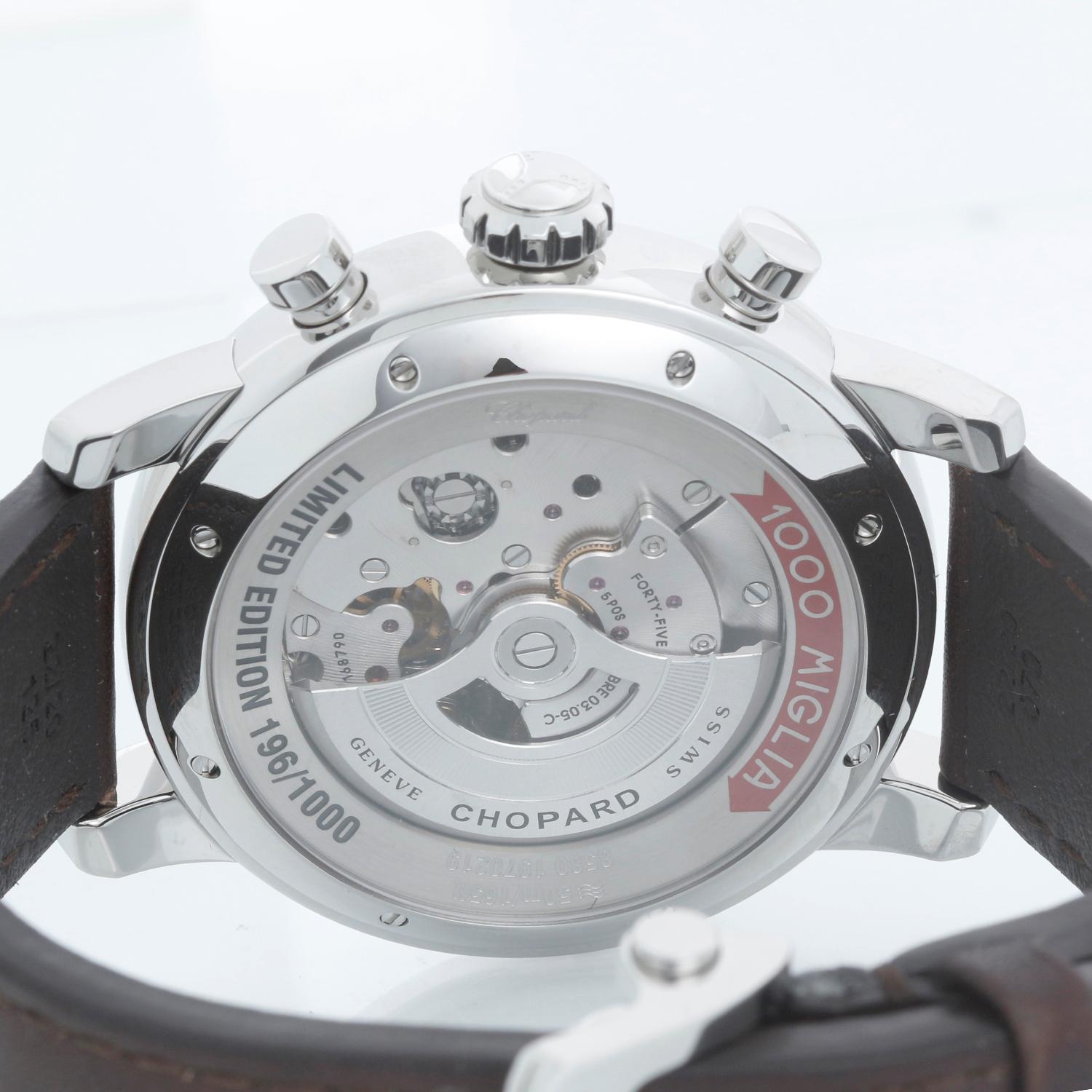 Chopard Mille Miglia Chronograph Men's Steel Watch 8580 For Sale 2