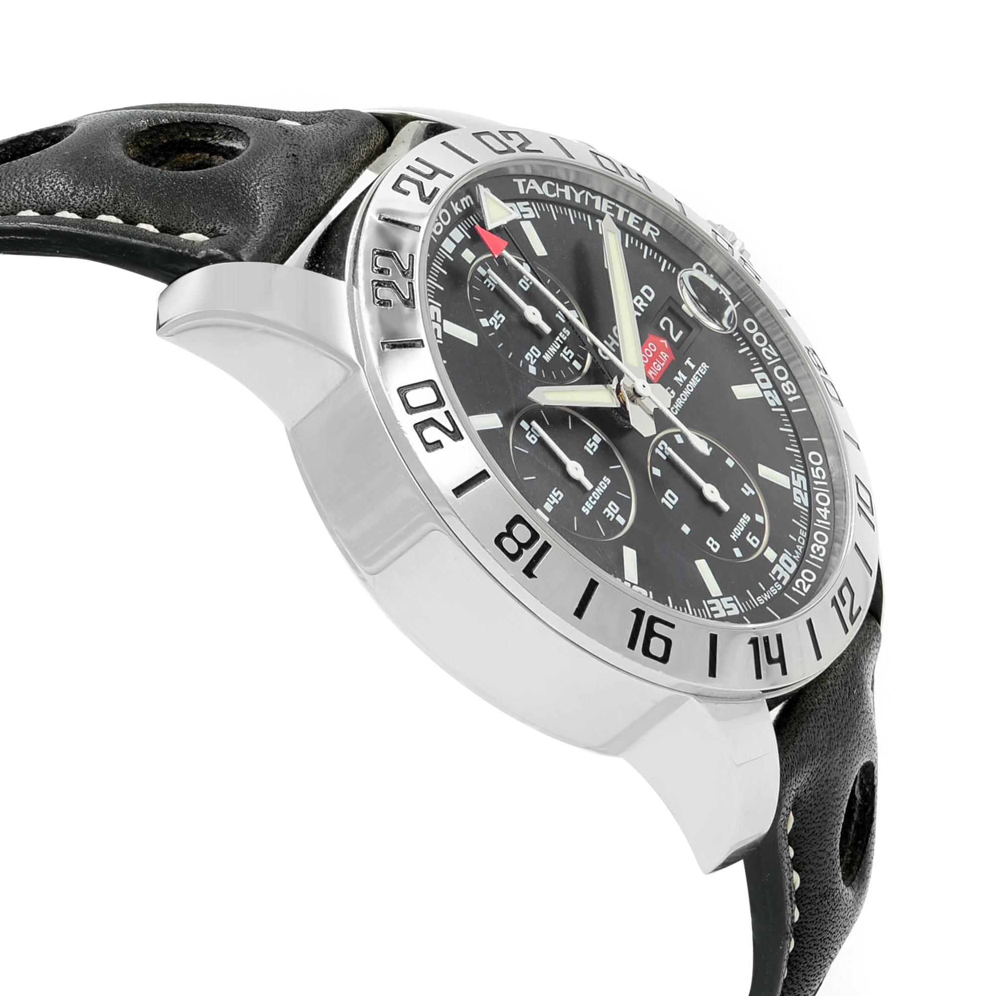 Men's Chopard Mille Miglia GMT Steel Black Dial Automatic Men’s Watch 168992-3001