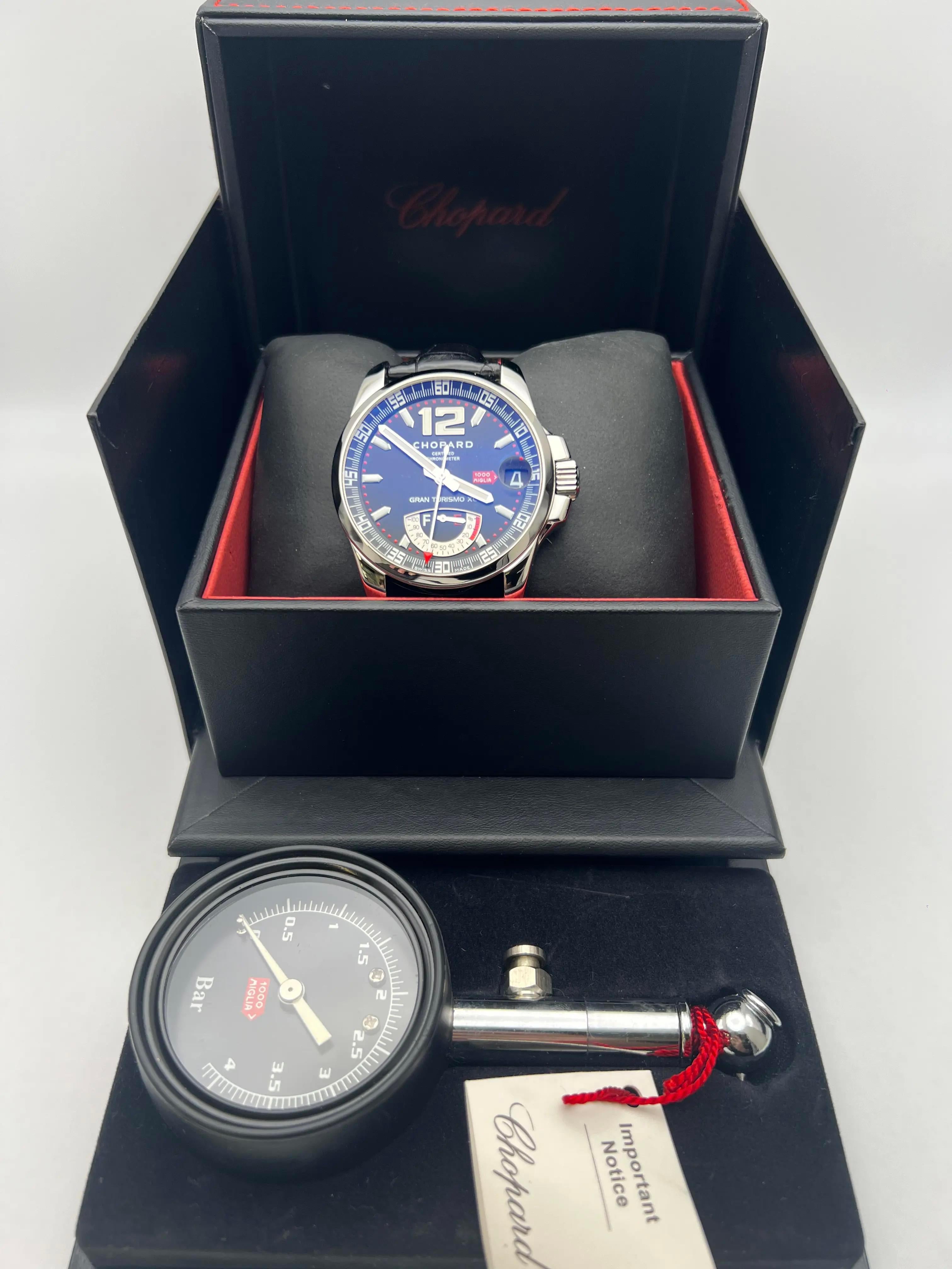 Chopard Mille Miglia Gran Turismo XL Riserva di Carica 16/8457 Quadrante Nero Set Completo In condizioni ottime in vendita a New York, NY