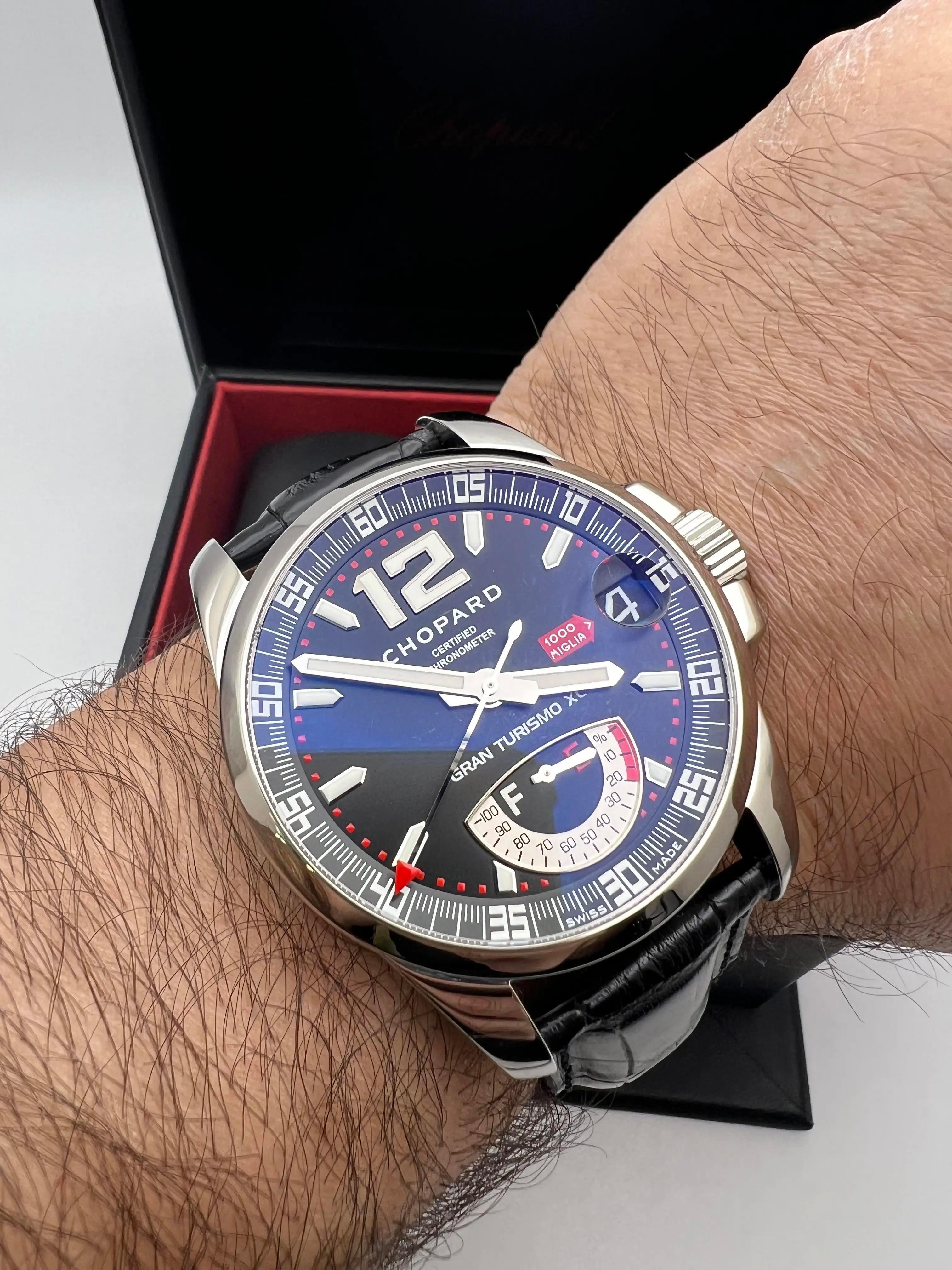 da uomo o donna Chopard Mille Miglia Gran Turismo XL Riserva di Carica 16/8457 Quadrante Nero Set Completo in vendita