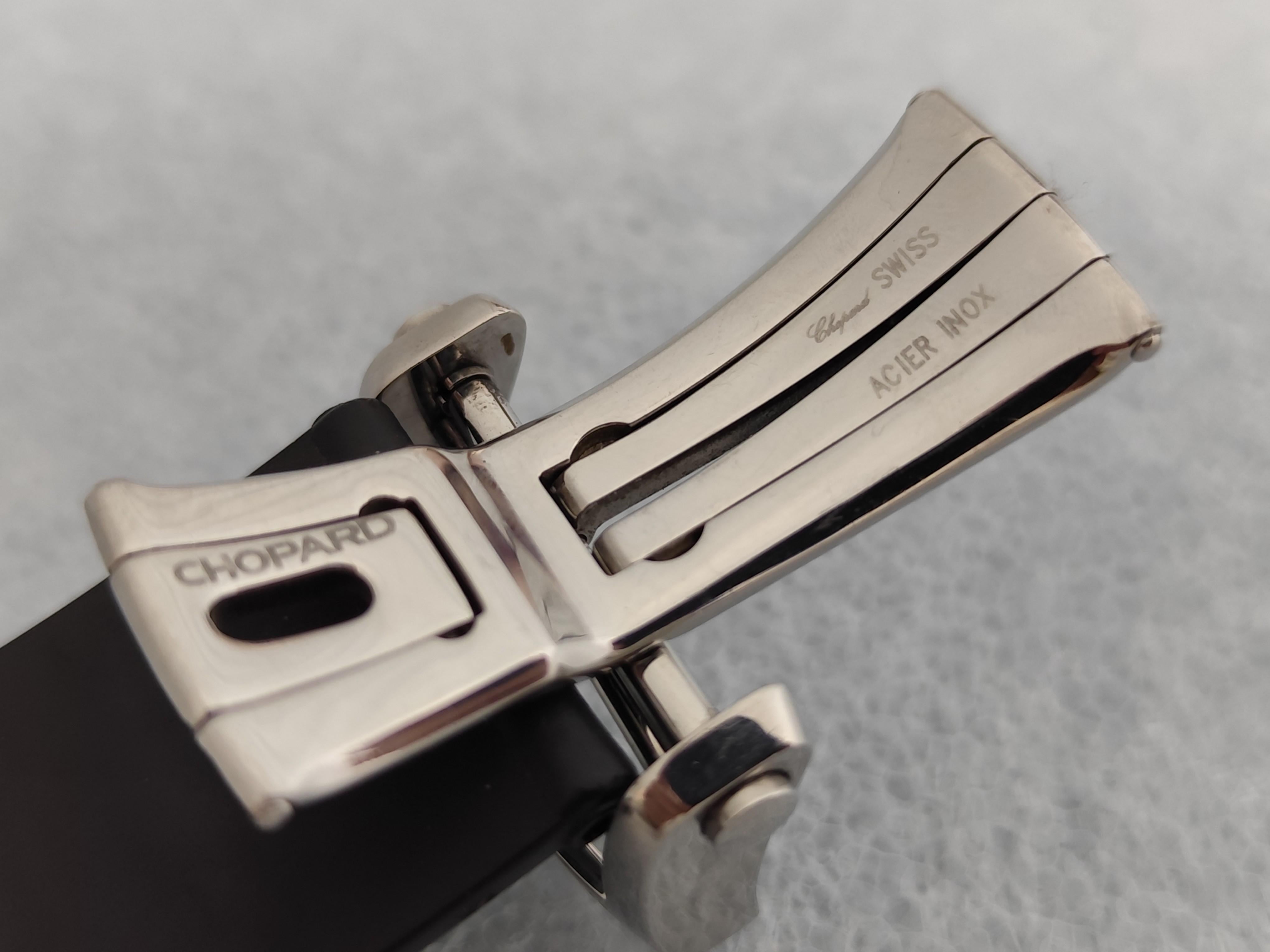 Chopard Mille Miglia Gran Turismo XL Power Reserve 8997 Schwarzes Reifenarmband Uhr im Angebot 12