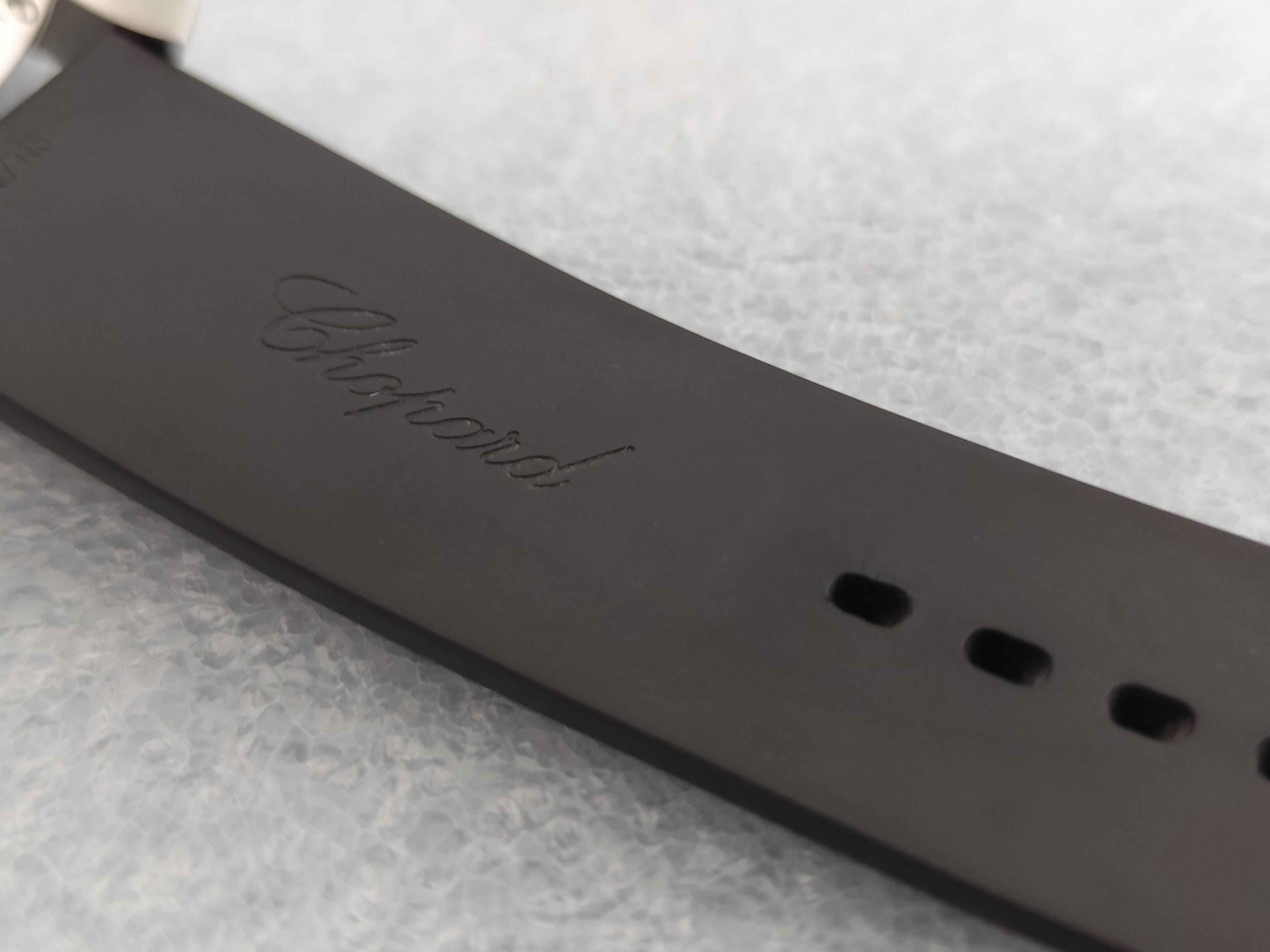 Chopard Mille Miglia Gran Turismo XL Power Reserve 8997 Schwarzes Reifenarmband Uhr im Angebot 14