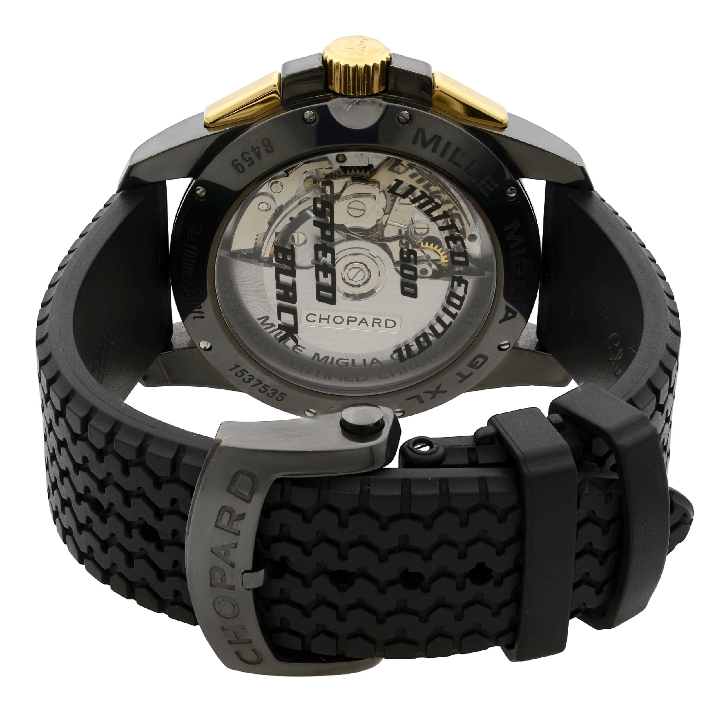 Chopard Mille Miglia GT XL Stahl Gold Schwarzes Zifferblatt Herrenuhr 16/8459-6001 3