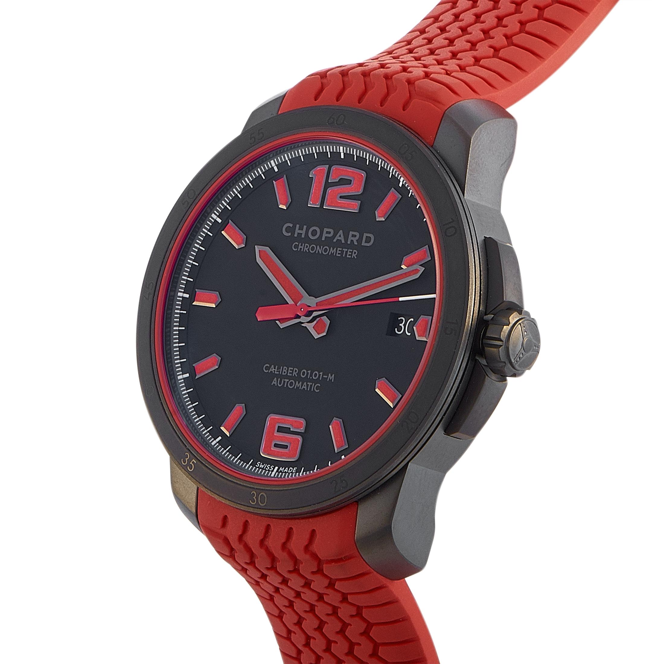 The Chopard Mille Miglia GTS Speed Black “2016 1000 Millas Sport” watch, reference number 168565-3005, is a limited edition “Mille Miglia” piece from the brand’s “Classic Racing” collection. Only 28 units were made, in celebration of the 28th
