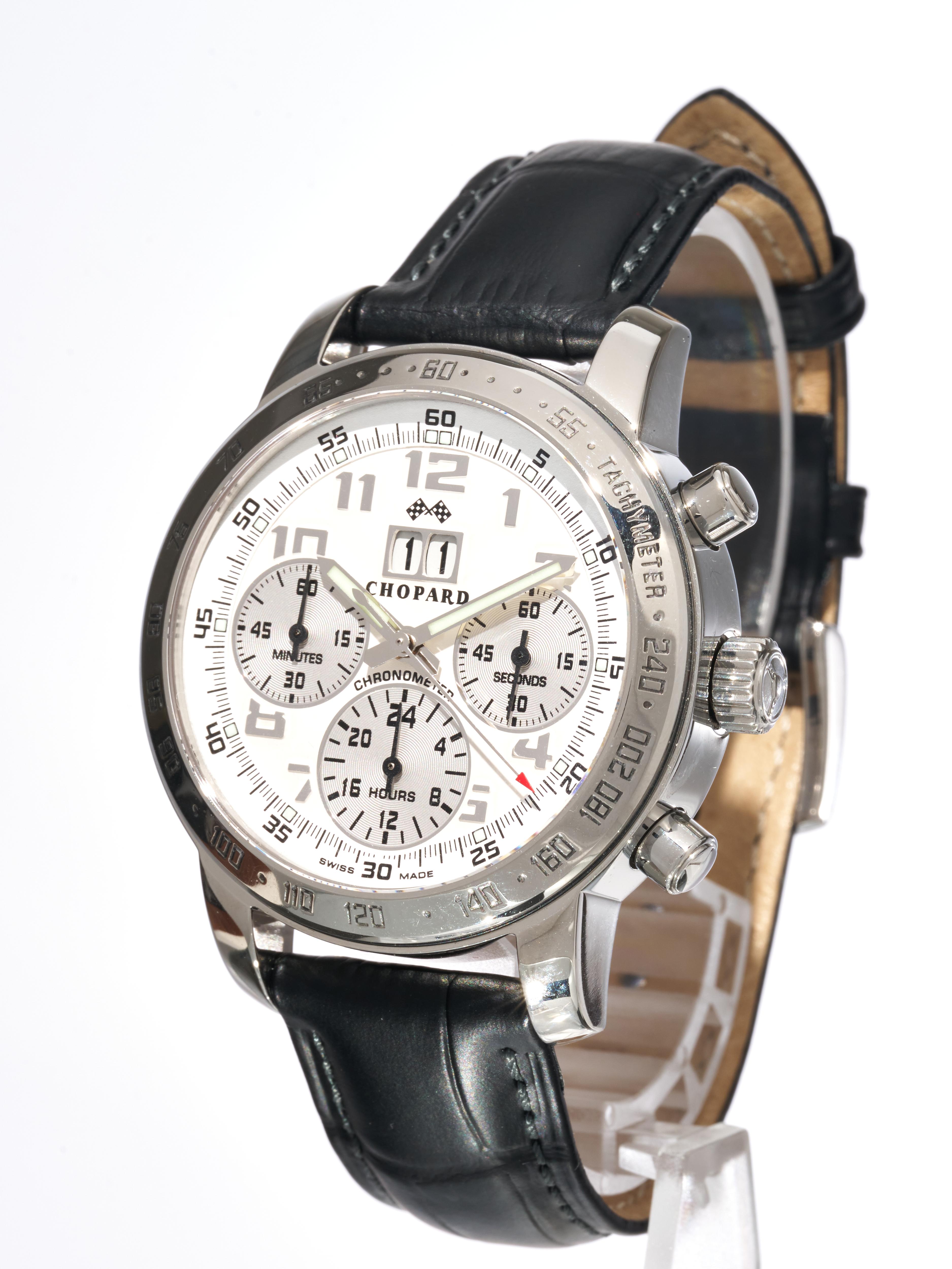 Art Deco Chopard Mille Miglia  Jackie Ickx Edition 3 40.5mm 24hr Chronograph 168934-3001 For Sale