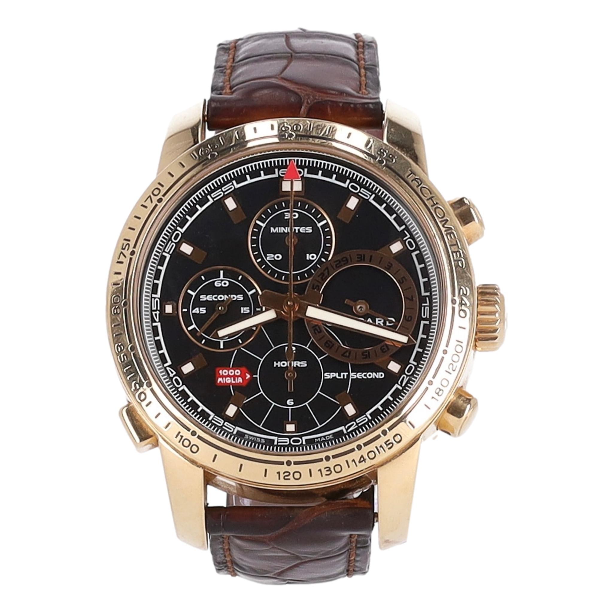 Chopard Mille Miglia Ltd Edition Chronograph Automatic Watch In 18K Rose G In Good Condition For Sale In London, GB