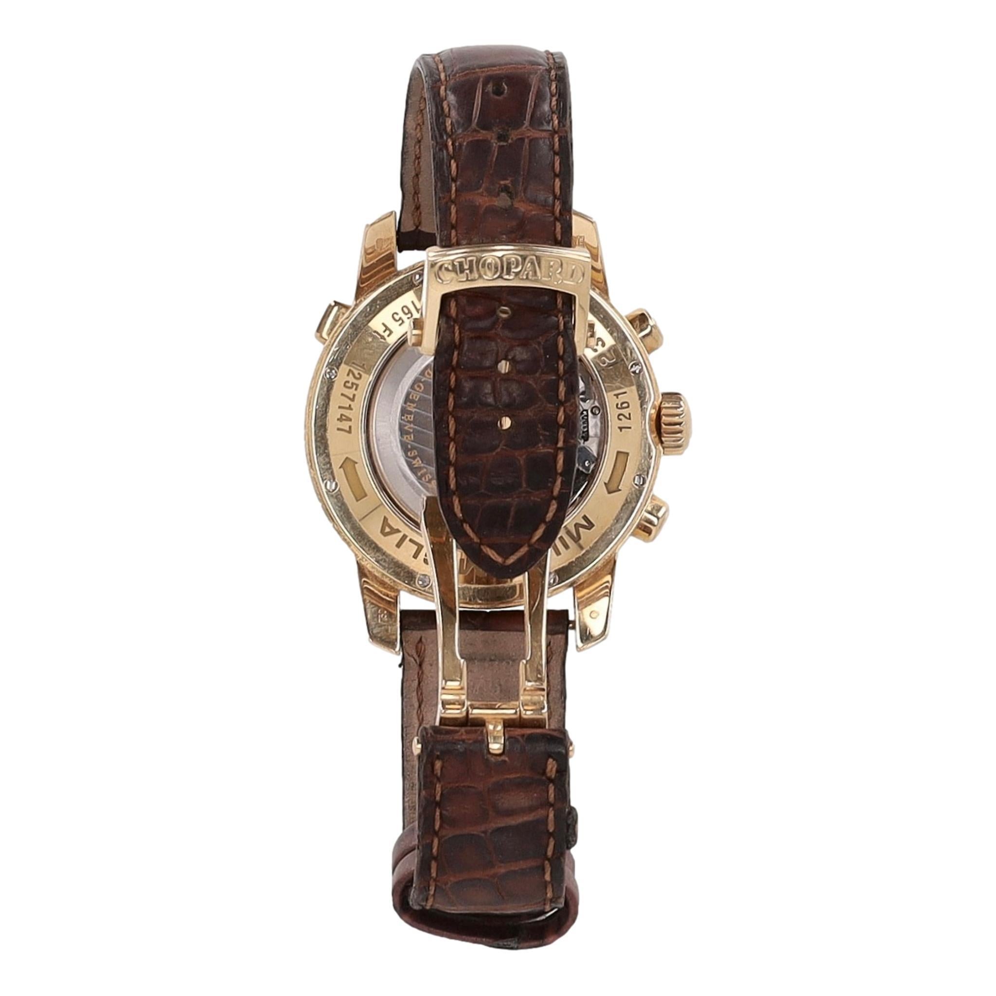 Chopard Mille Miglia Ltd Edition Chronograph Automatic Watch In 18K Rose G For Sale 1