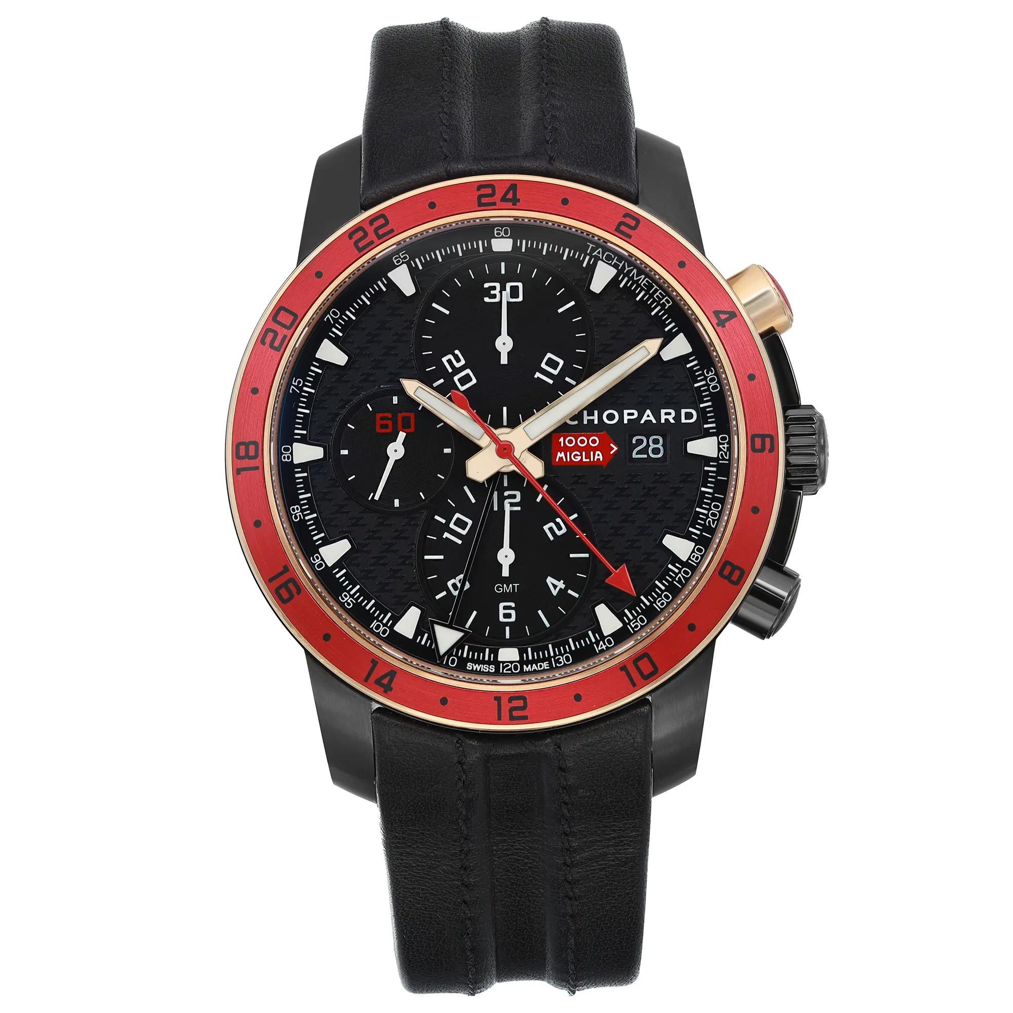 Chopard Mille Miglia Zagato GMT PVD Steel Black Dial Mens Watch 168550-6001