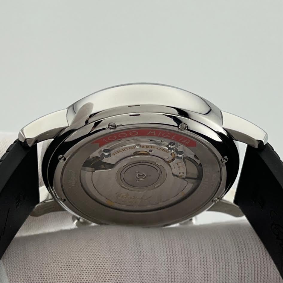 Chopard Milly Miglia Cronografo 168589 42mm Quadrante Nero Acciaio Inox in vendita 2