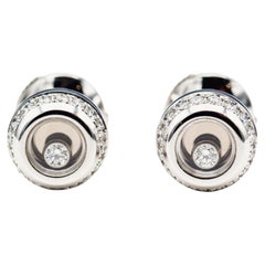 Orecchini Chopard Miss Happy Diamond in oro bianco 18 carati